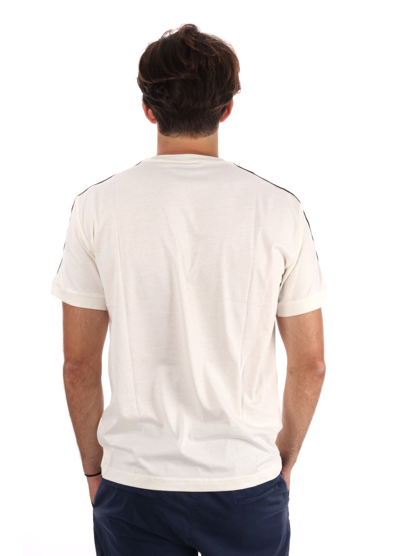 T-SHIRT MANICHE LOGATE EA7 EMPORIO ARMANI DA UOMO VANIGLIA