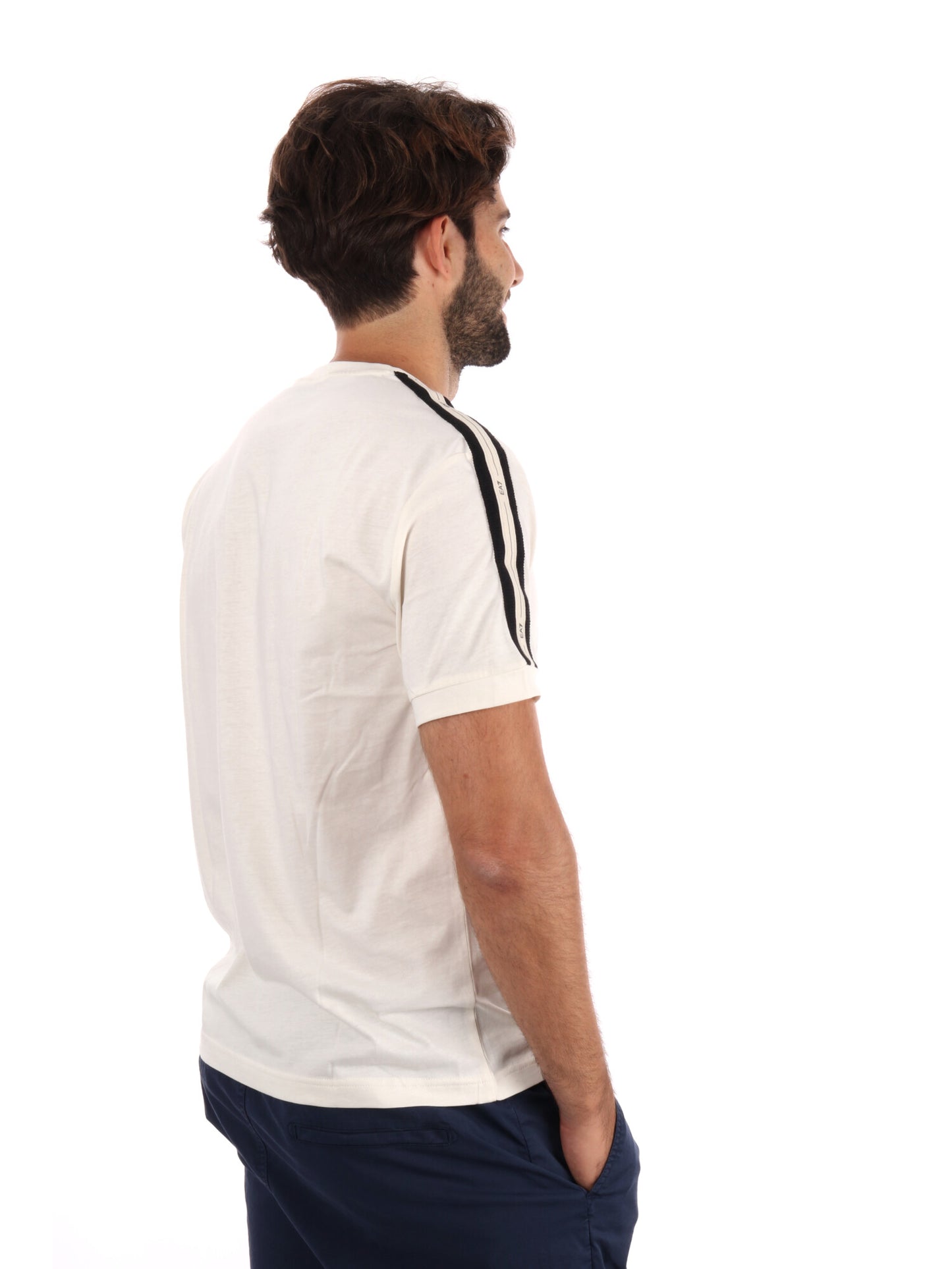 T-SHIRT MANICHE LOGATE EA7 EMPORIO ARMANI DA UOMO VANIGLIA