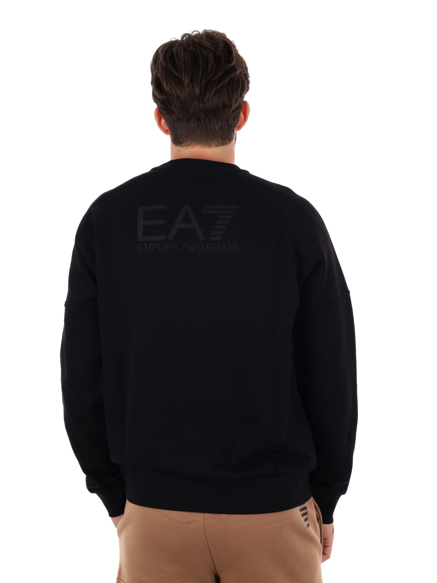 FELPA TRAIN VISIBILITY EA7 EMPORIO ARMANI DA UOMO NERO