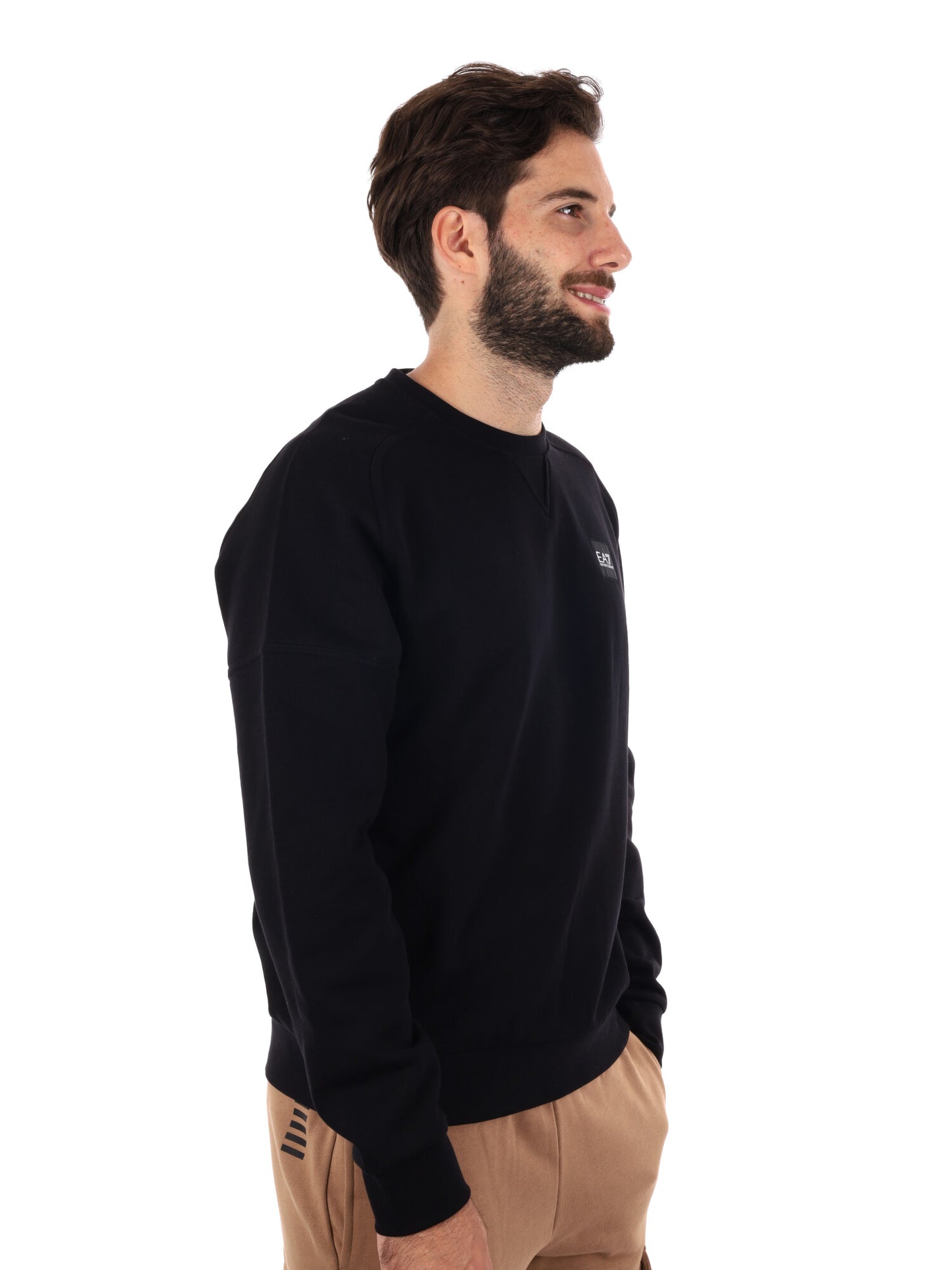 FELPA TRAIN VISIBILITY EA7 EMPORIO ARMANI DA UOMO NERO