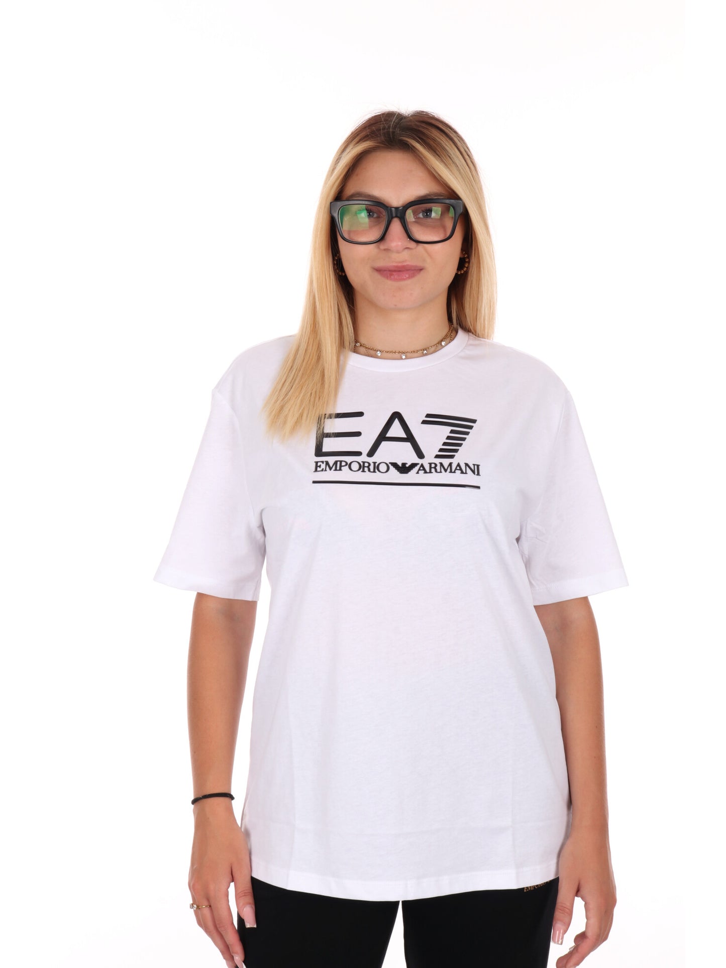 T-SHIRT VISIBILITY OVER EA7 EMPORIO ARMANI DA DONNA BIANCO