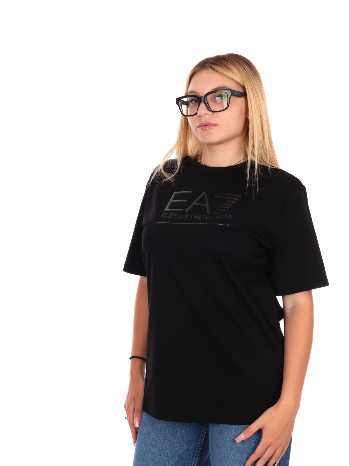 T-SHIRT VISIBILITY OVER EA7 EMPORIO ARMANI DA DONNA NERO