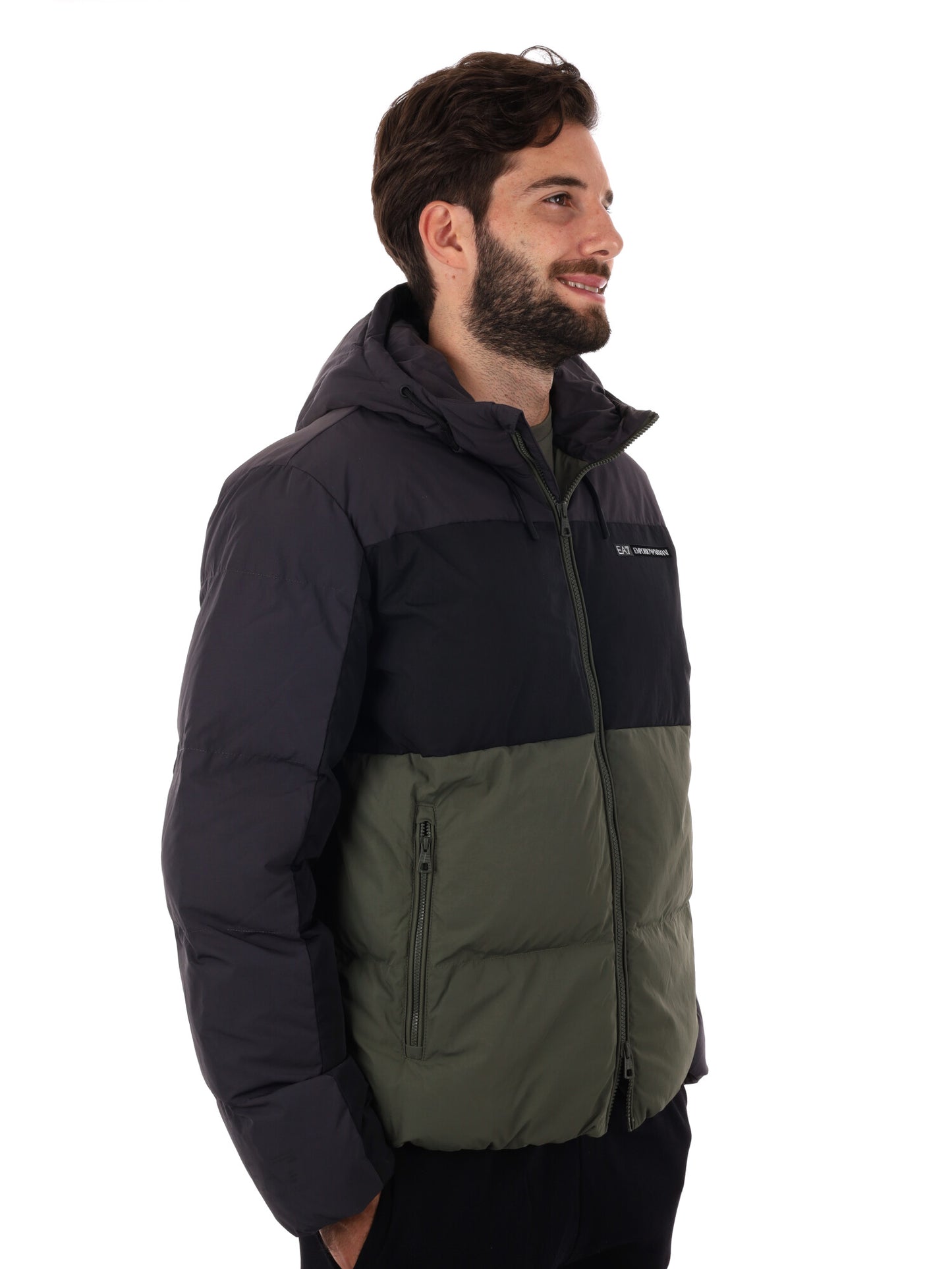 GIUBBINO TRAIN COLOUR BLO EA7 EMPORIO ARMANI DA UOMO NERO VERDE