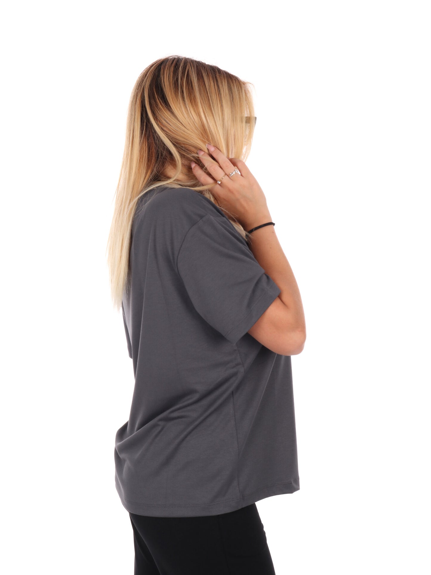 T-SHIRT TRAINING EA7 EMPORIO ARMANI DA DONNA DA DONNA ASFALTO