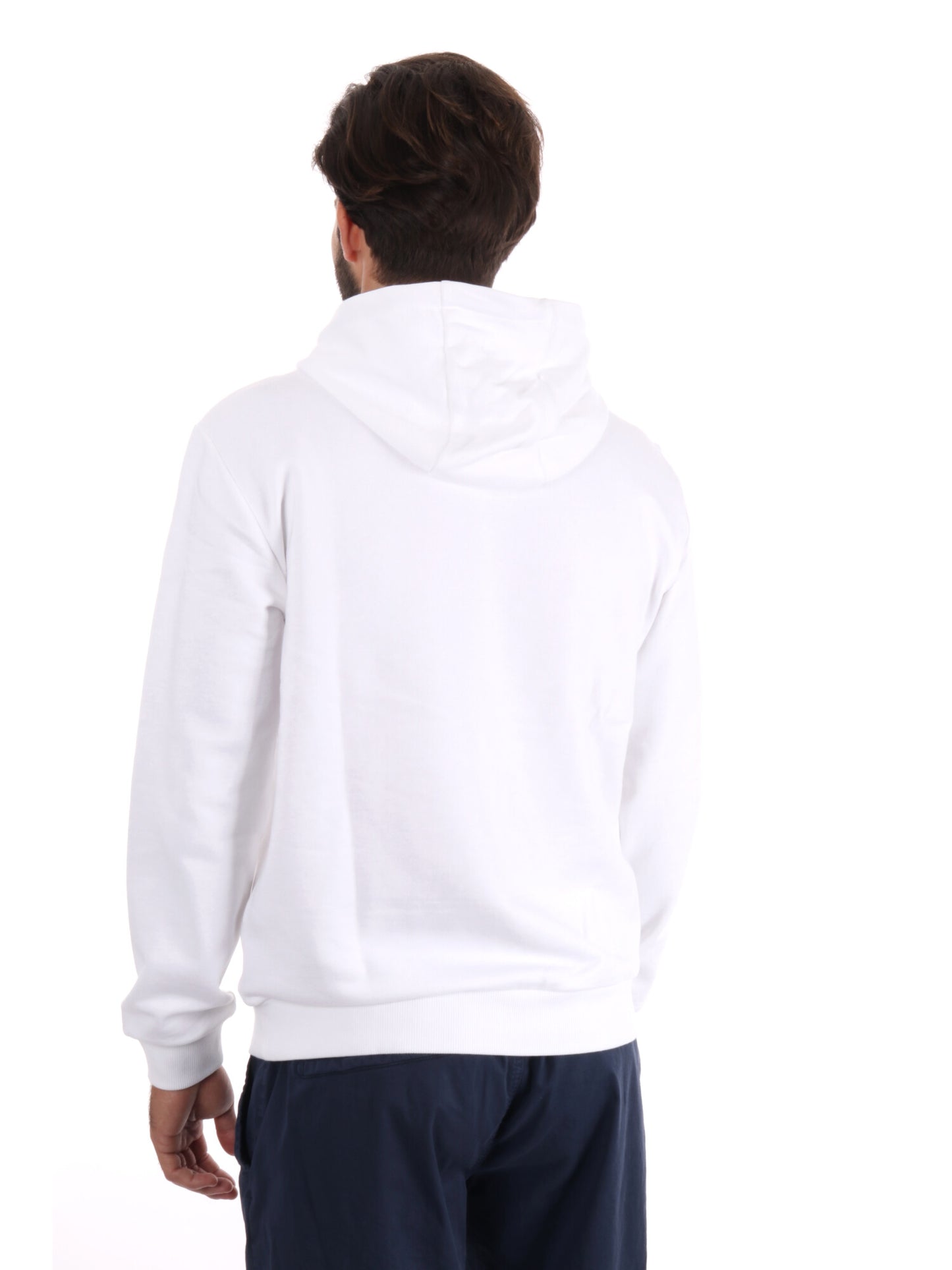 FELPA TRAIN LOGO EMPORIO ARMANI 7 DA UOMO BIANCO ORO