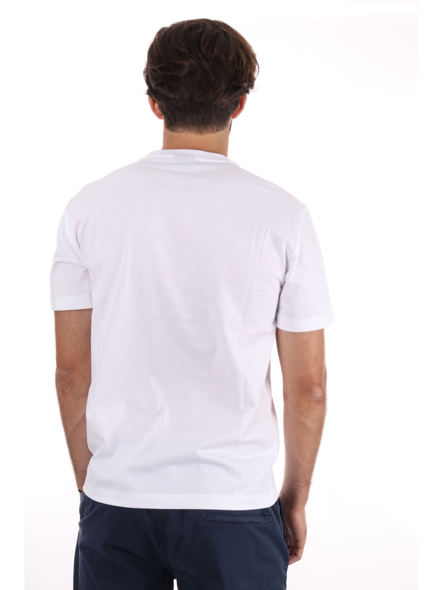T-SHIRT LOGO SERIES EMPORIO ARMANI 7 DA UOMO BIANCO ORO