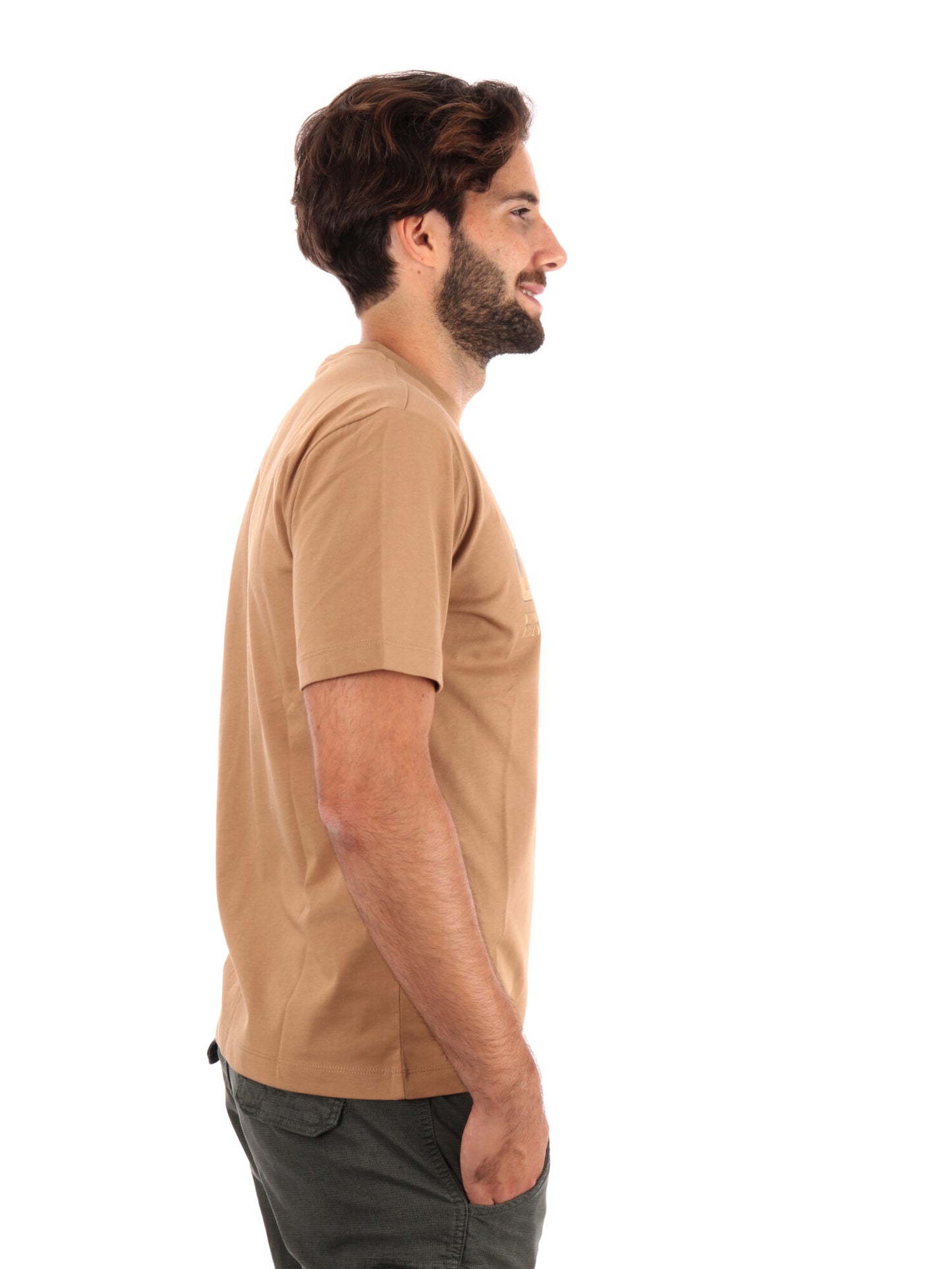 T-SHIRT LOGO SERIES EMPORIO ARMANI 7 DA UOMO BEIGE