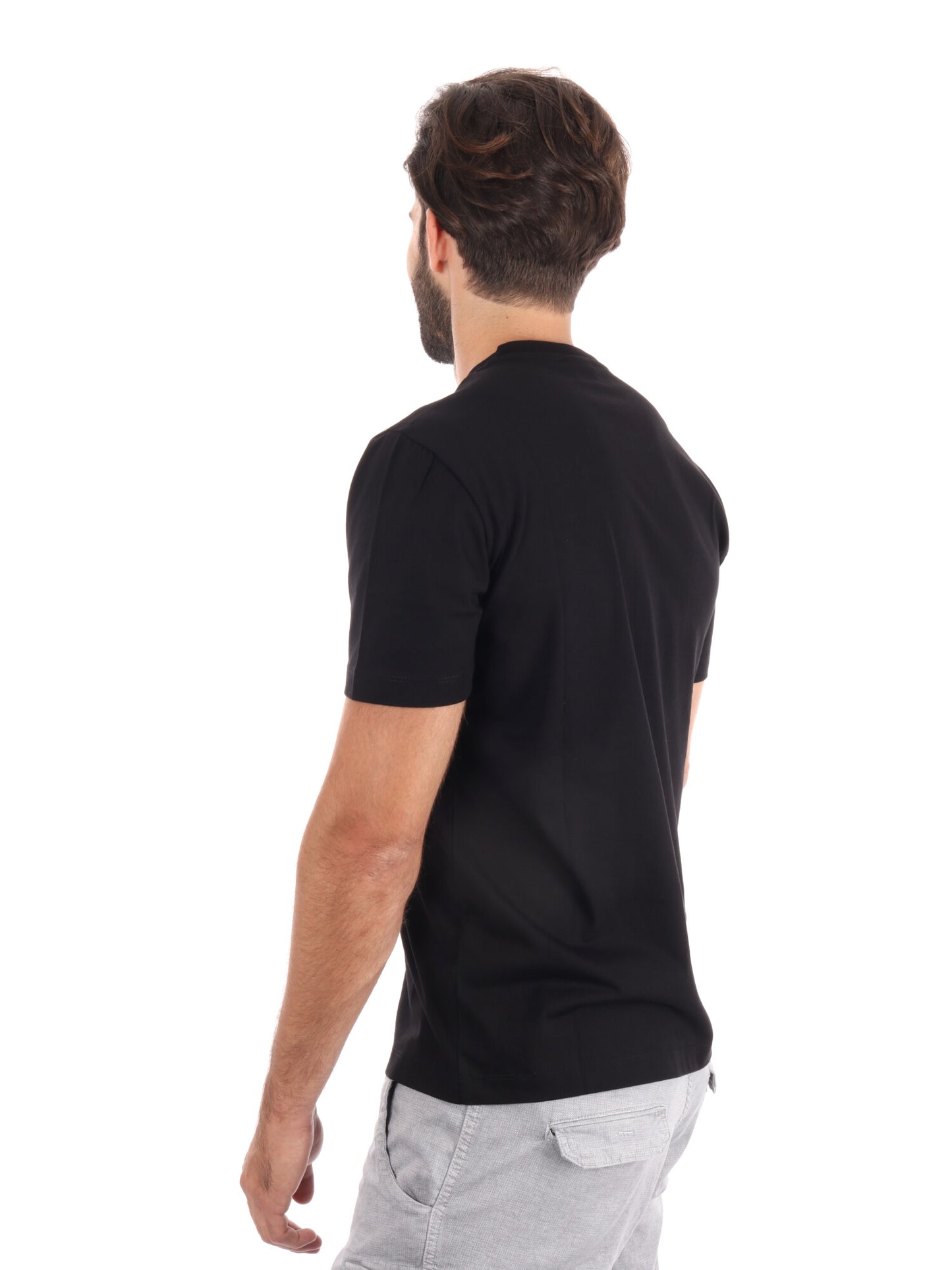 T-SHIRT LOGO SERIES EMPORIO ARMANI 7 DA UOMO NERO ORO