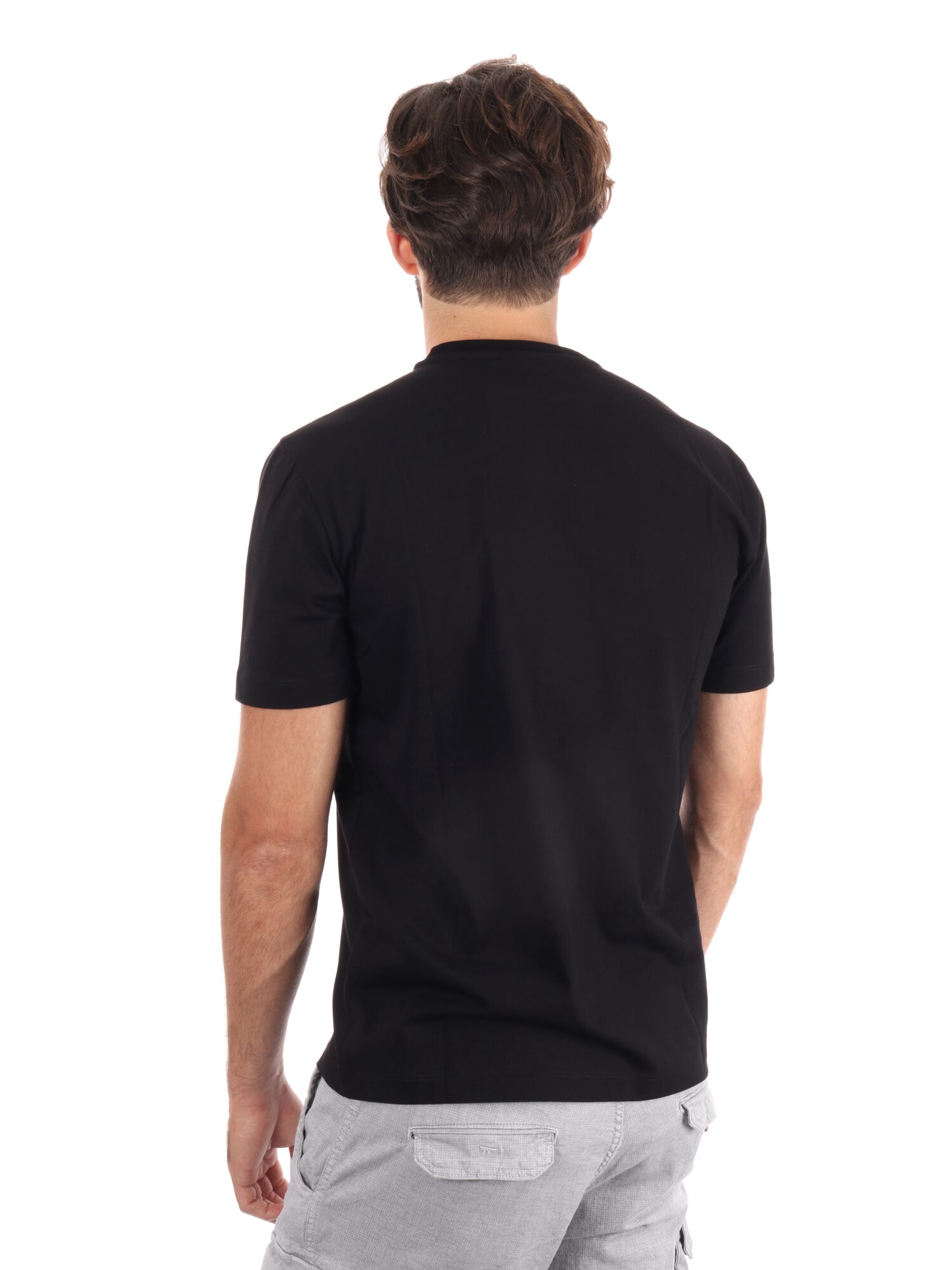 T-SHIRT LOGO SERIES EMPORIO ARMANI 7 DA UOMO NERO ORO