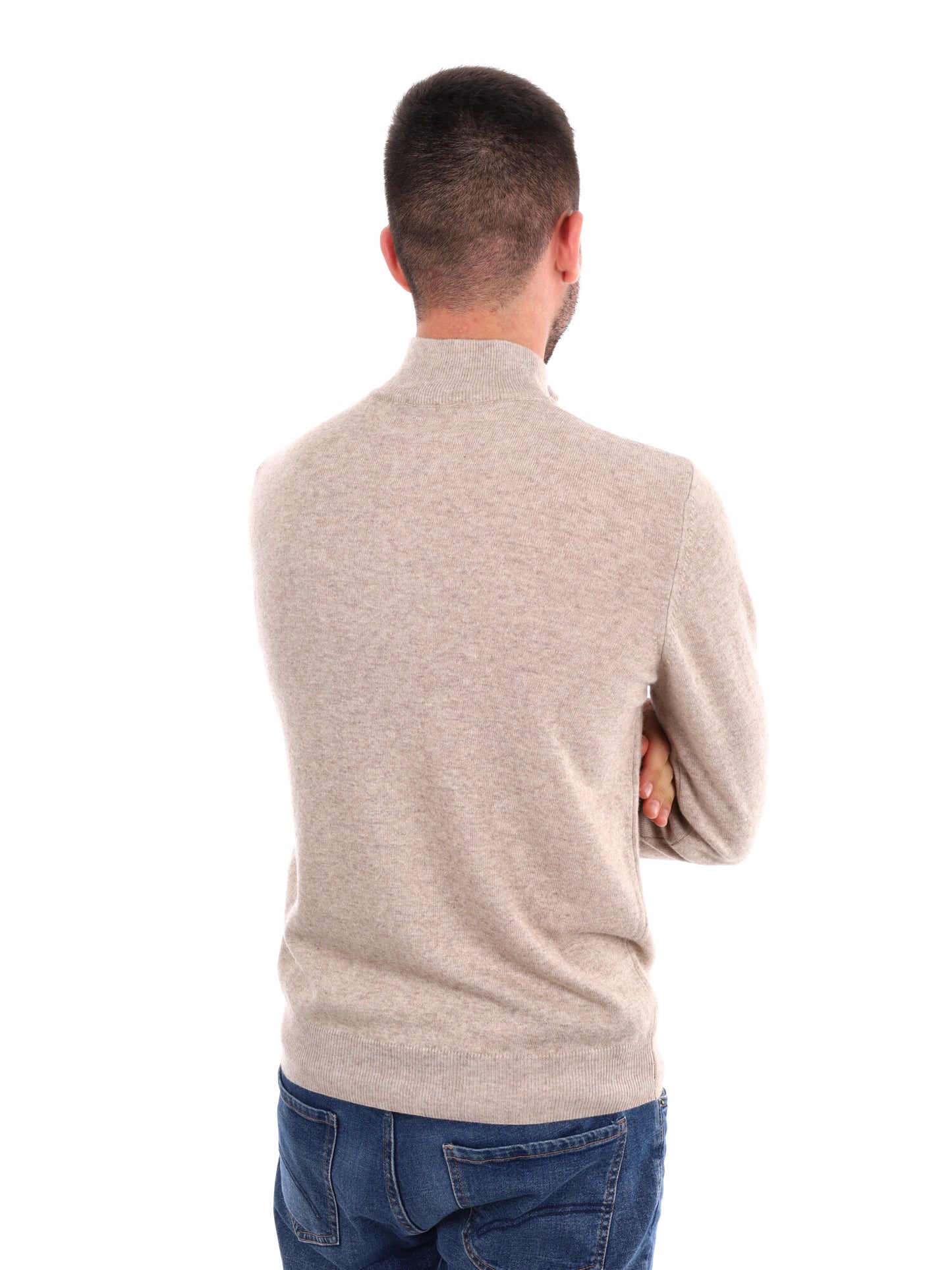 MAGLIA MEZZA ZIP FB UOMO BEIGE