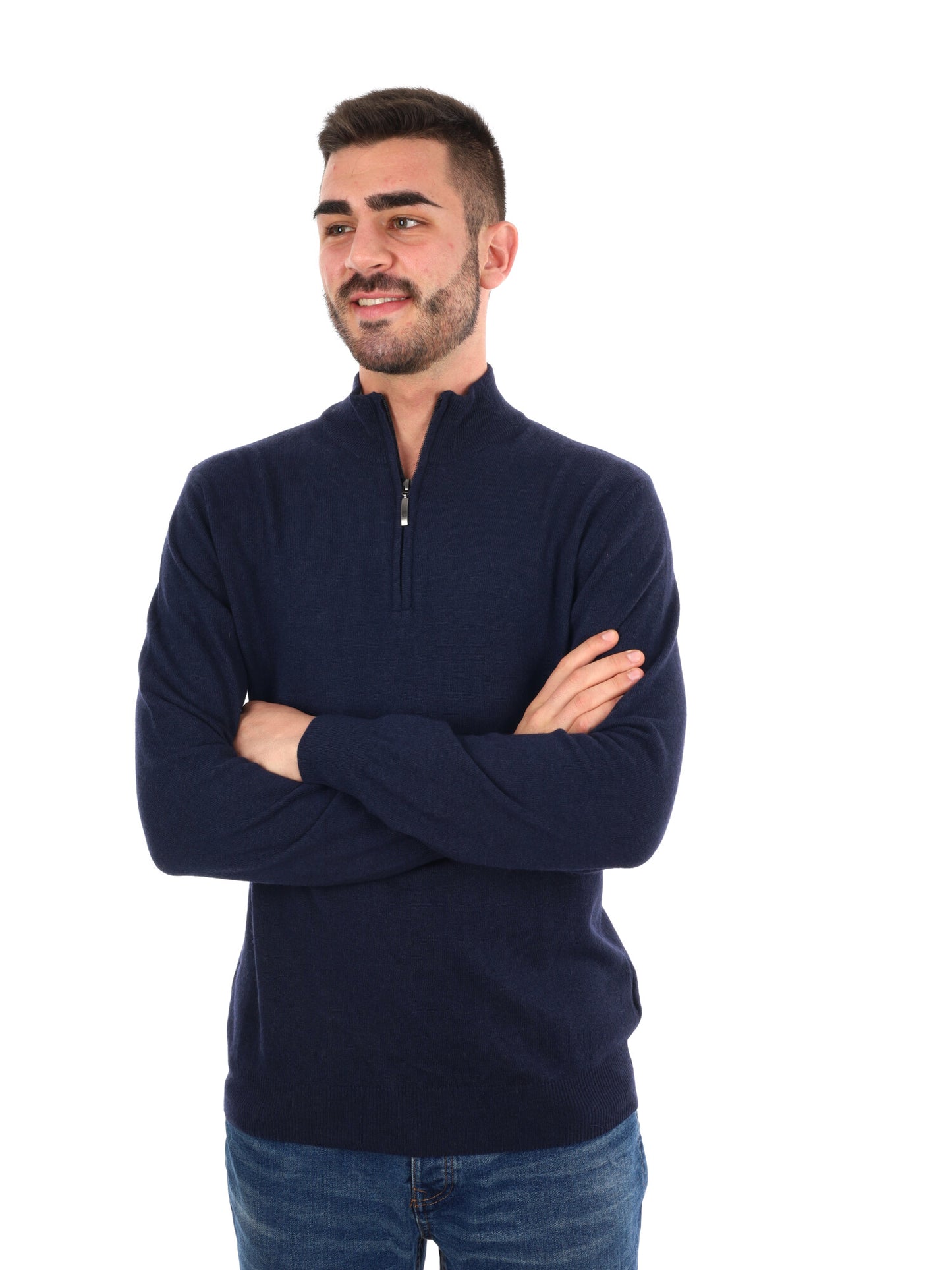 MAGLIA MEZZA ZIP FB UOMO BLU