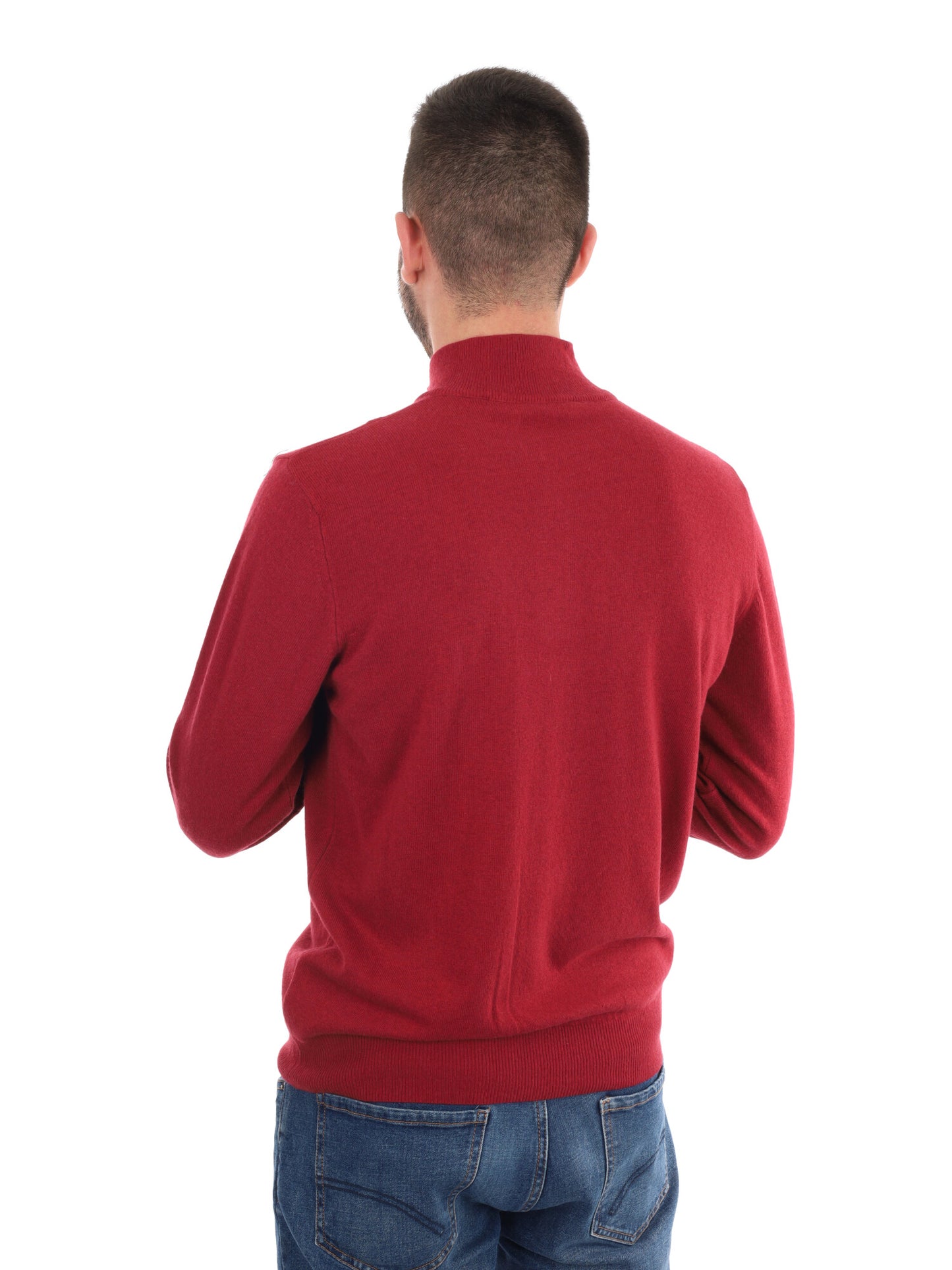 MAGLIA MEZZA ZIP FB UOMO BORDEAUX