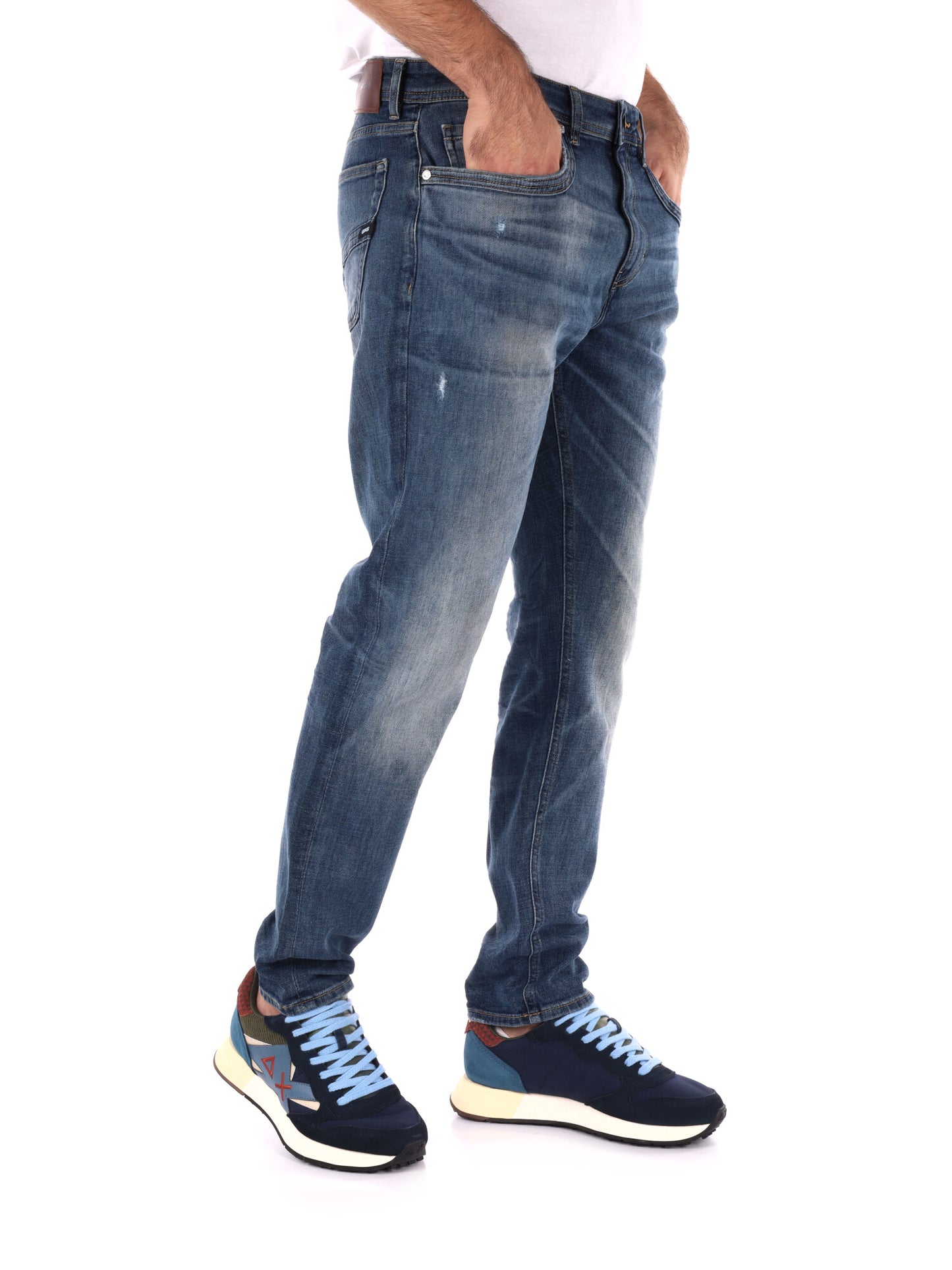 JEANS TAPERED GAS DA UOMO DENIM SLAVATO