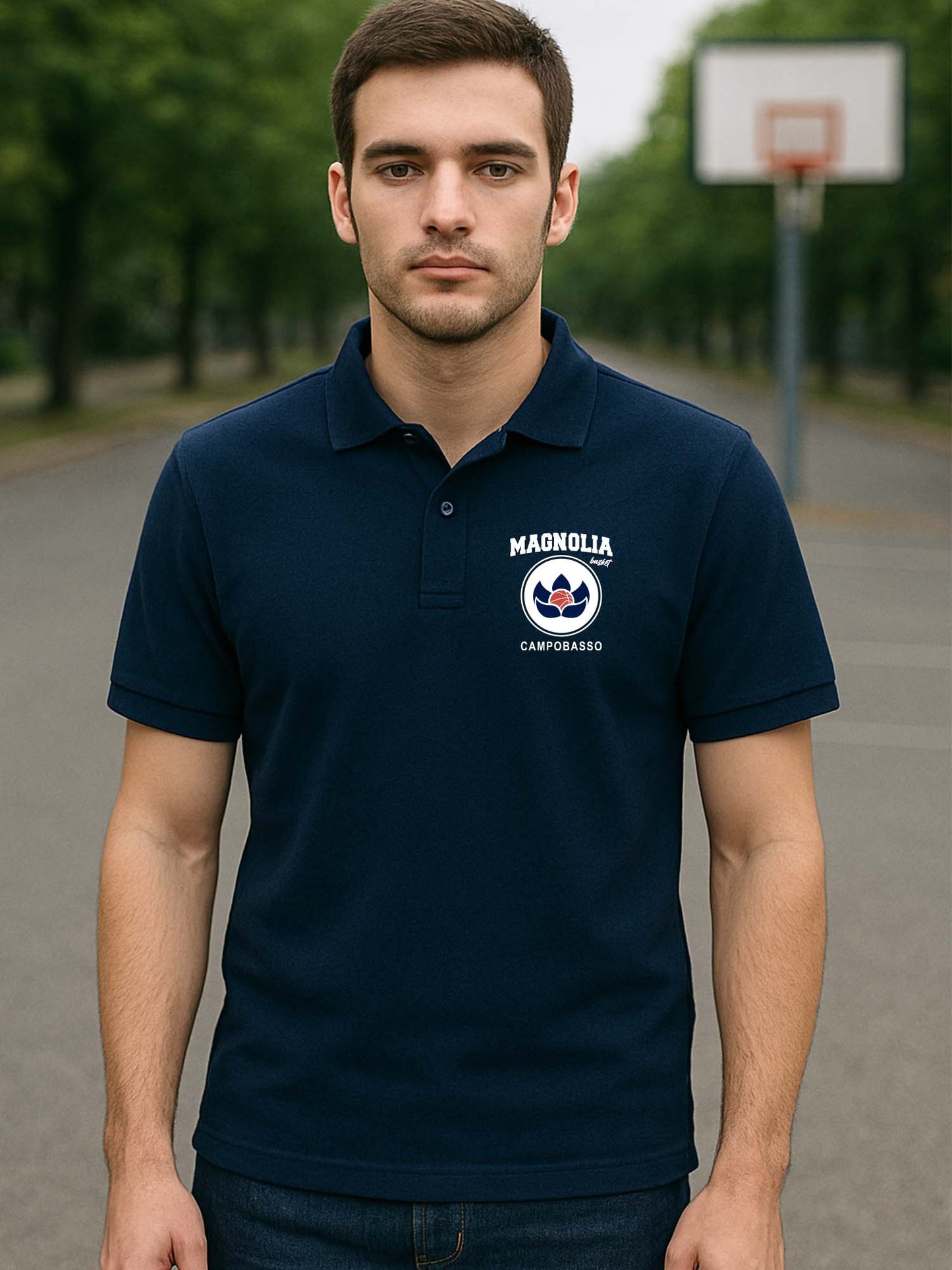 POLO MAGNOLIA BASKET UOMO BLU