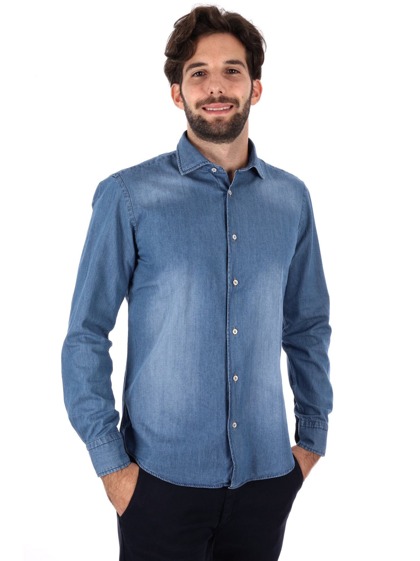 CAMICIA BERGOMI FB DA UOMO DENIM