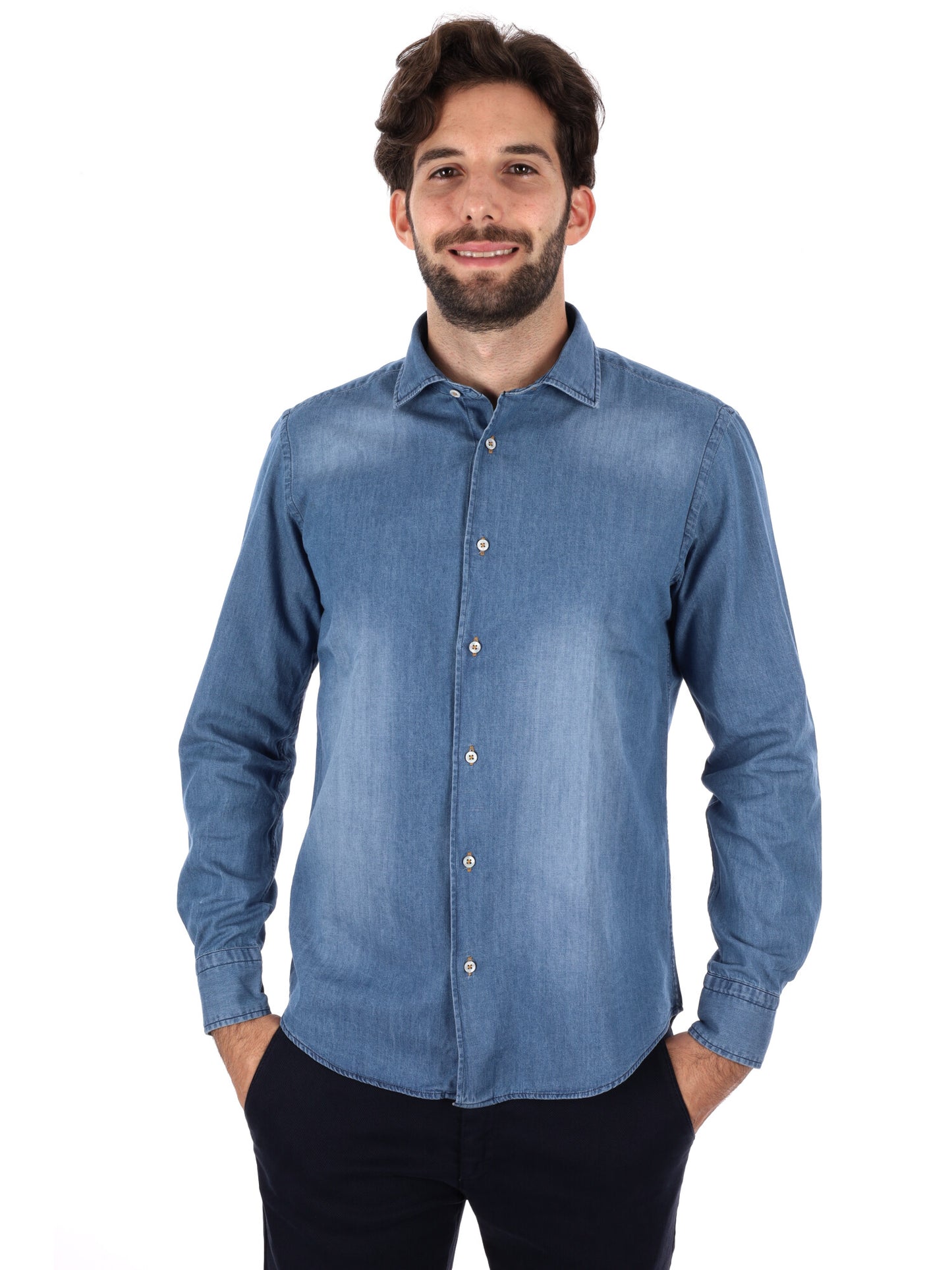 CAMICIA BERGOMI FB DA UOMO DENIM