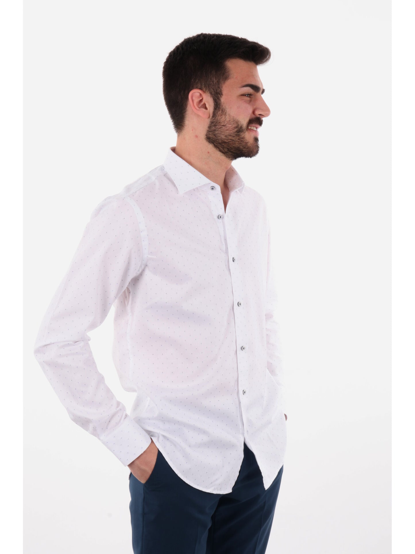 F.B. CAMICIA FANTASI - BIANCO AZZURRO