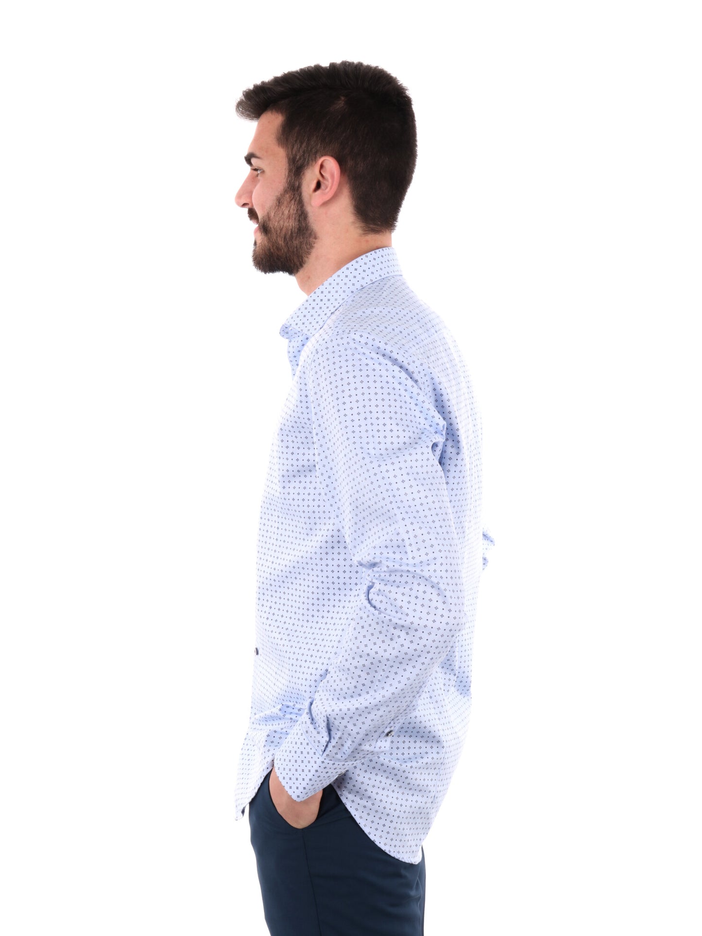 F.B. CAMICIA FANTASI - CELESTE