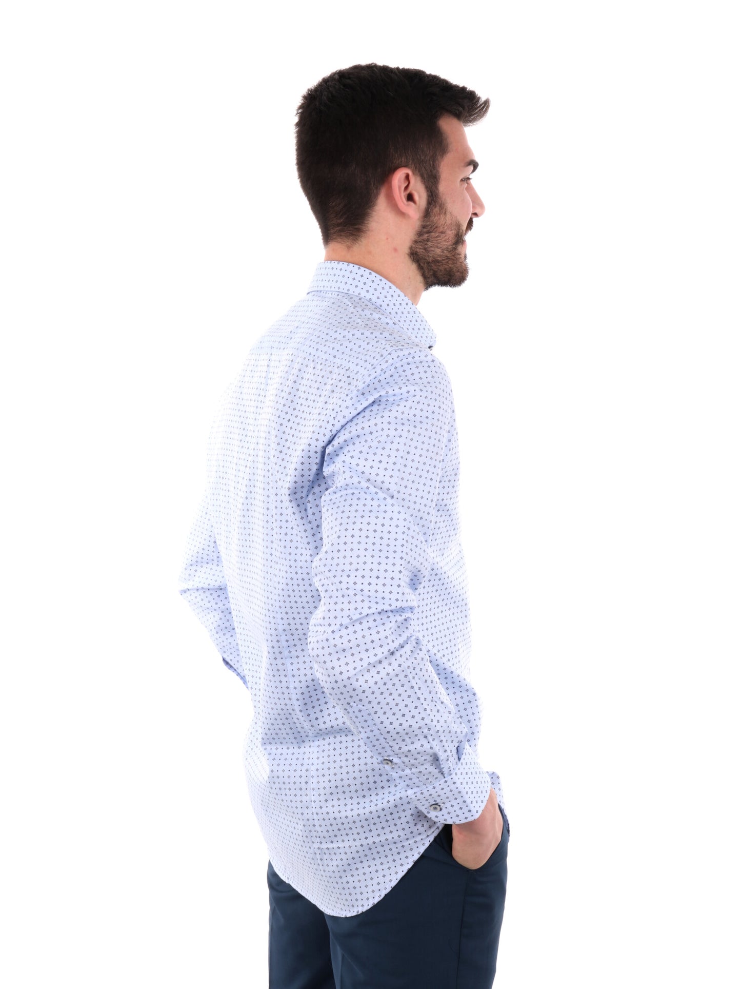 F.B. CAMICIA FANTASI - CELESTE