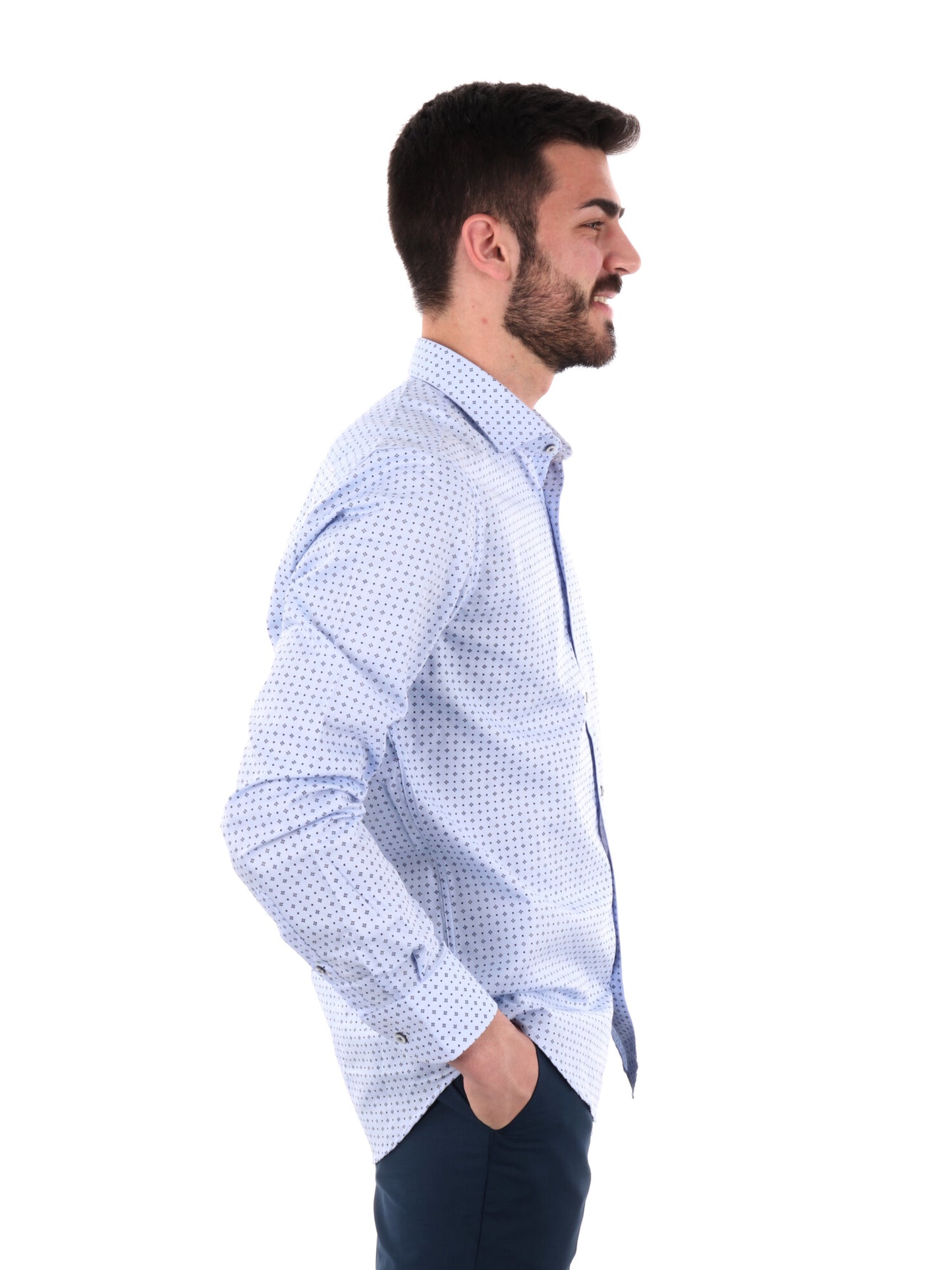 F.B. CAMICIA FANTASI - CELESTE
