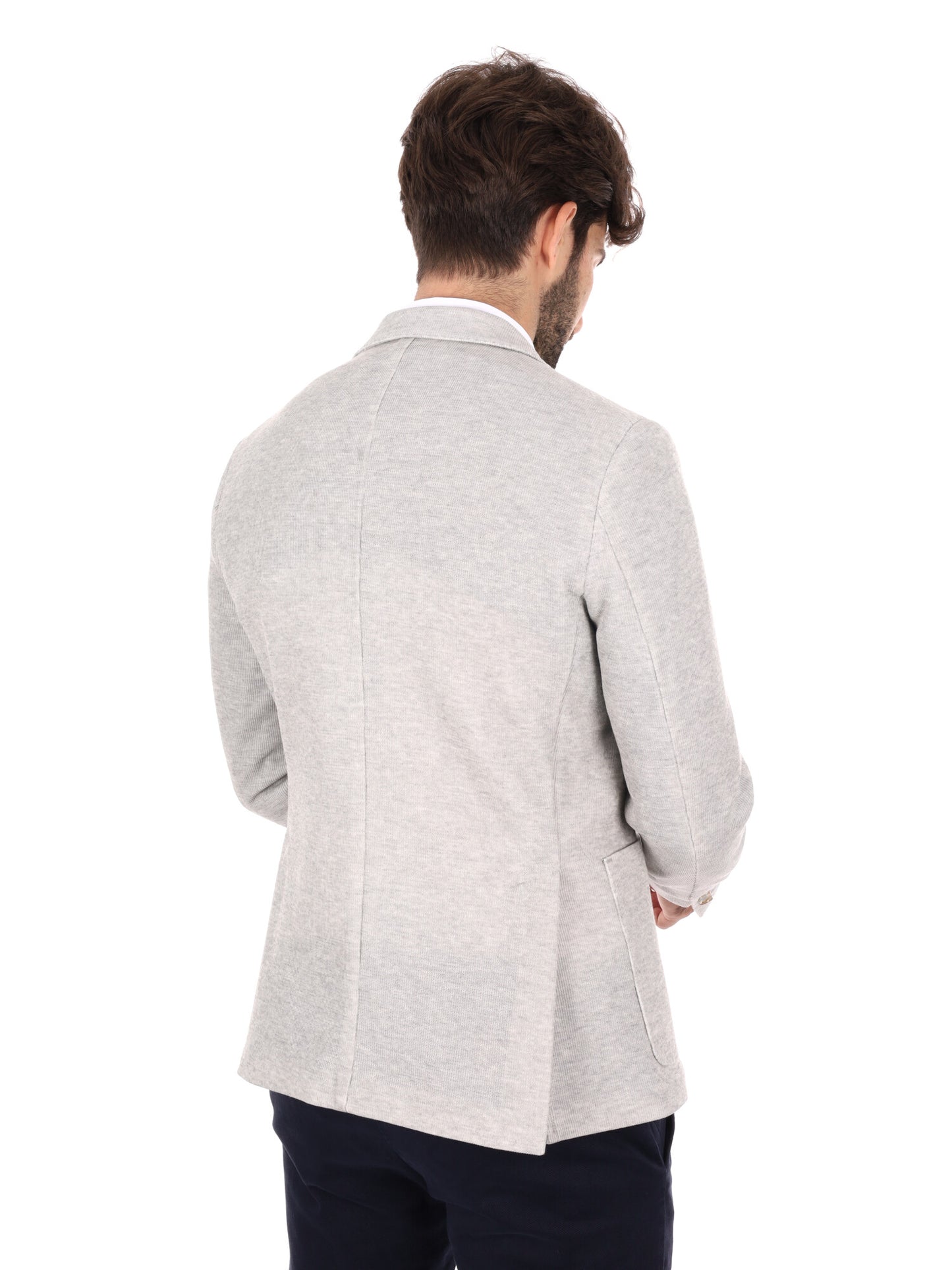 GIACCA MAGLIA MONOPETTO FB DA UOMO GRIGIO