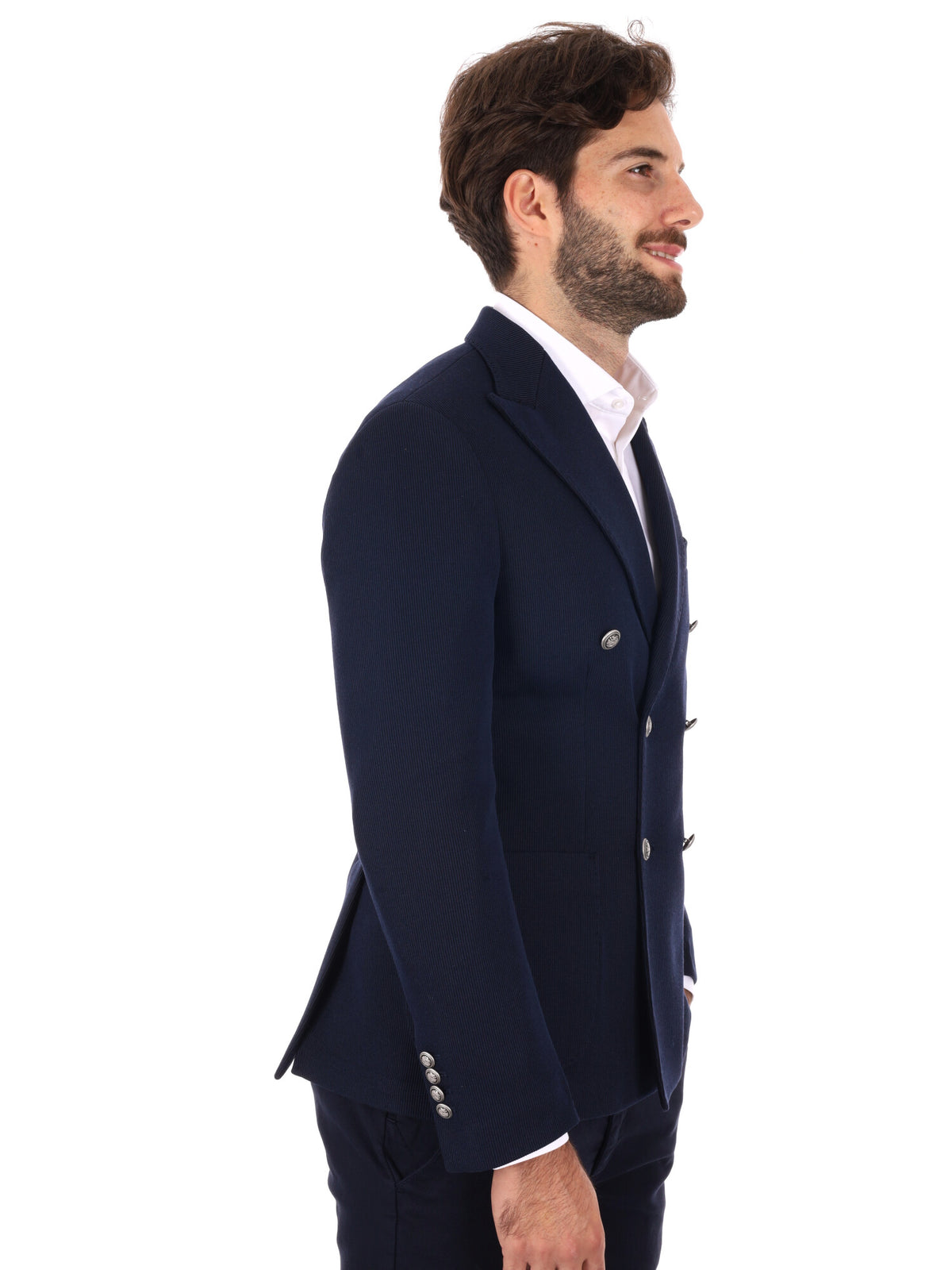 Fb giacca maglia da uomo blu