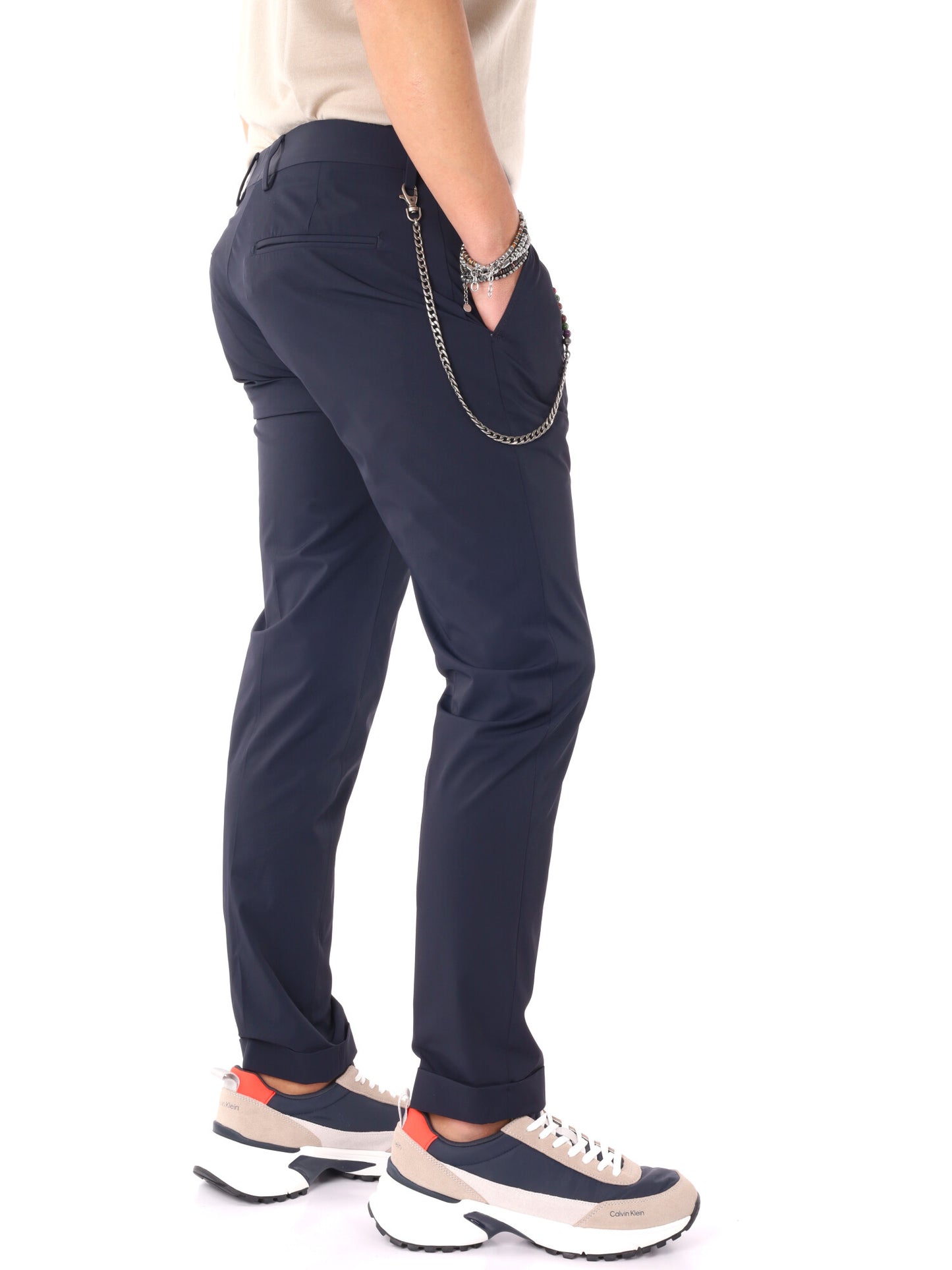 Pantaloni da uomo FB CR947 Catena in blu per la primavera-estate