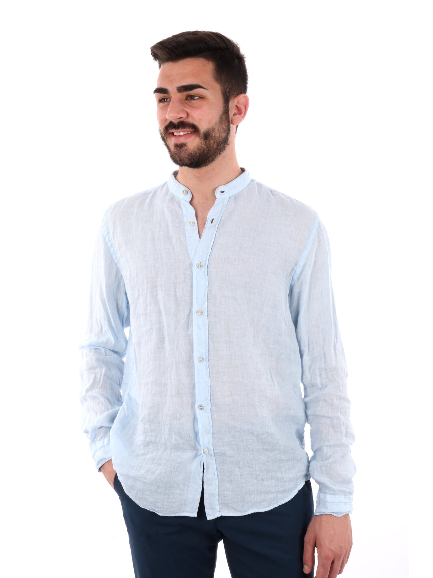 F.B. CAMICIA LINO - CIELO
