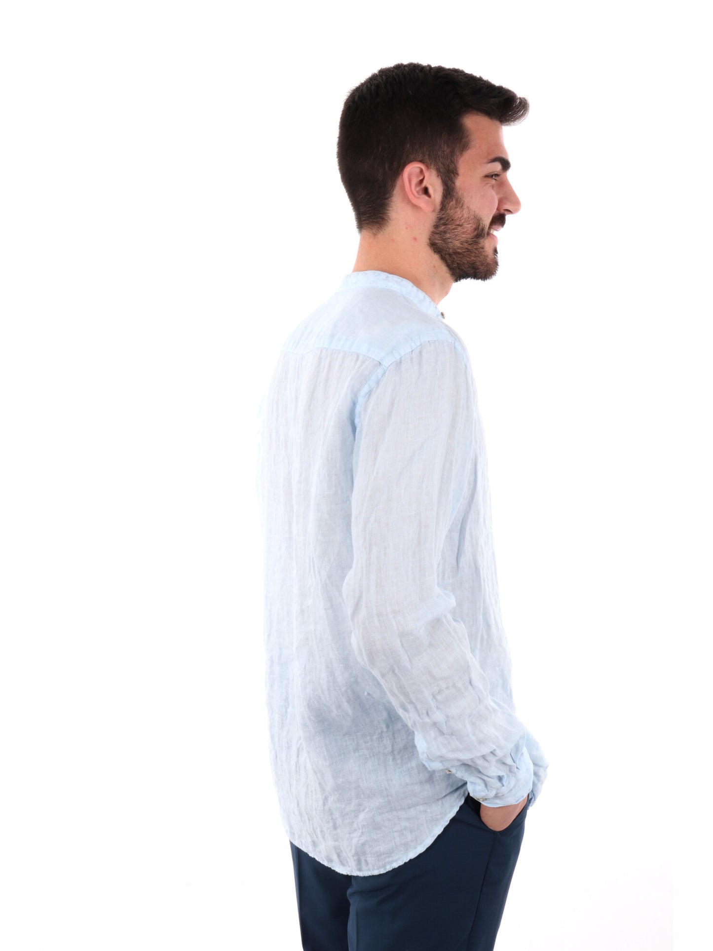 F.B. CAMICIA LINO - CIELO