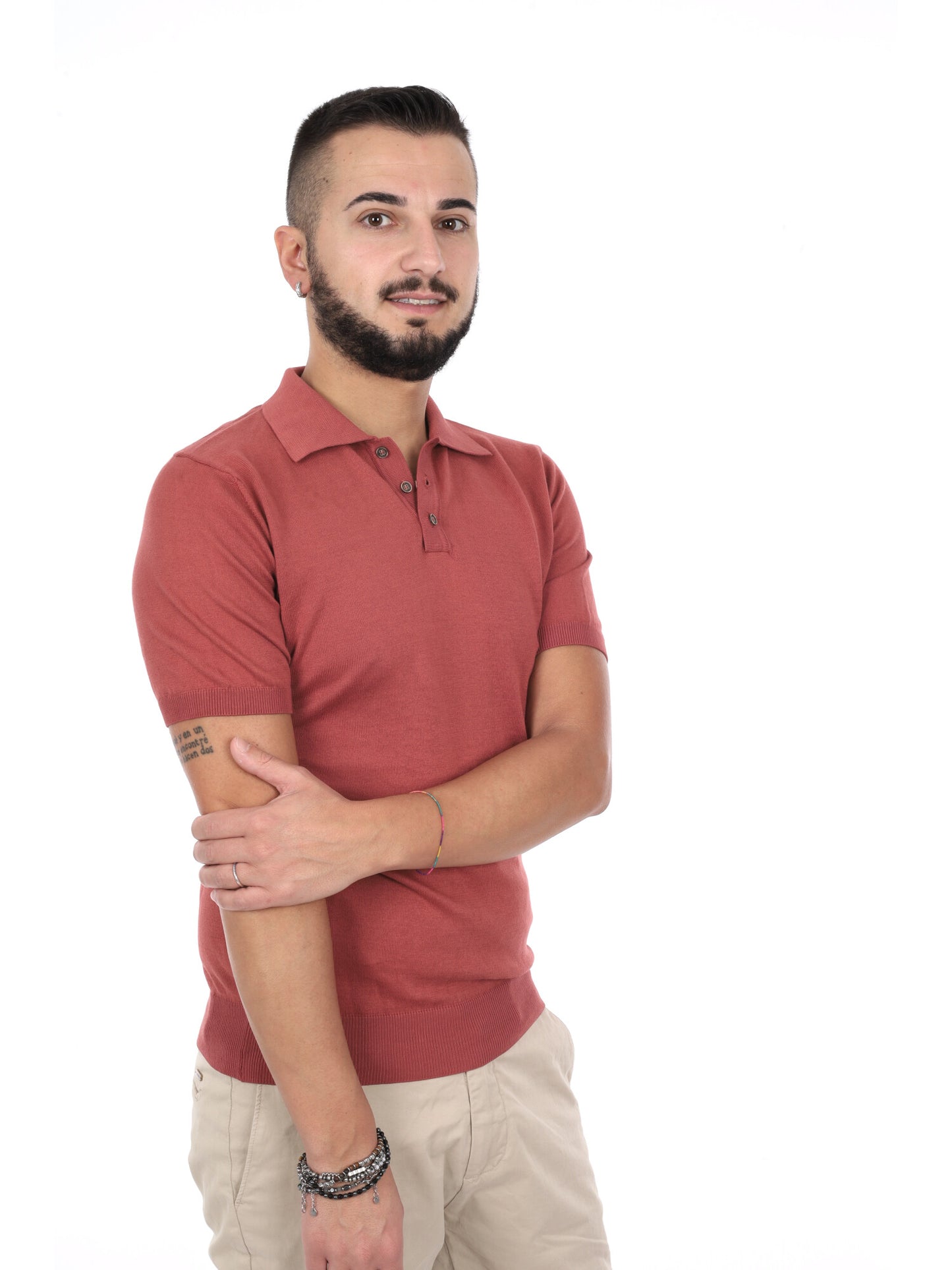 T-shirt in cotone FB Dayane marrone da uomo per uso quotidiano