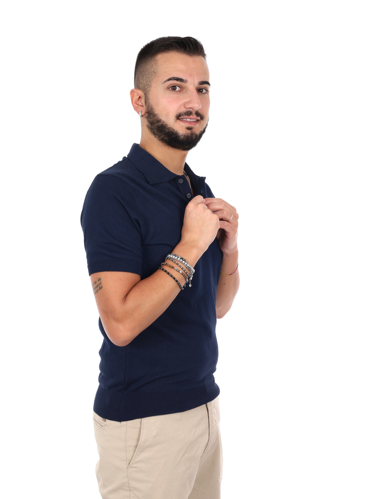 F.b. polo maglia da uomo blu