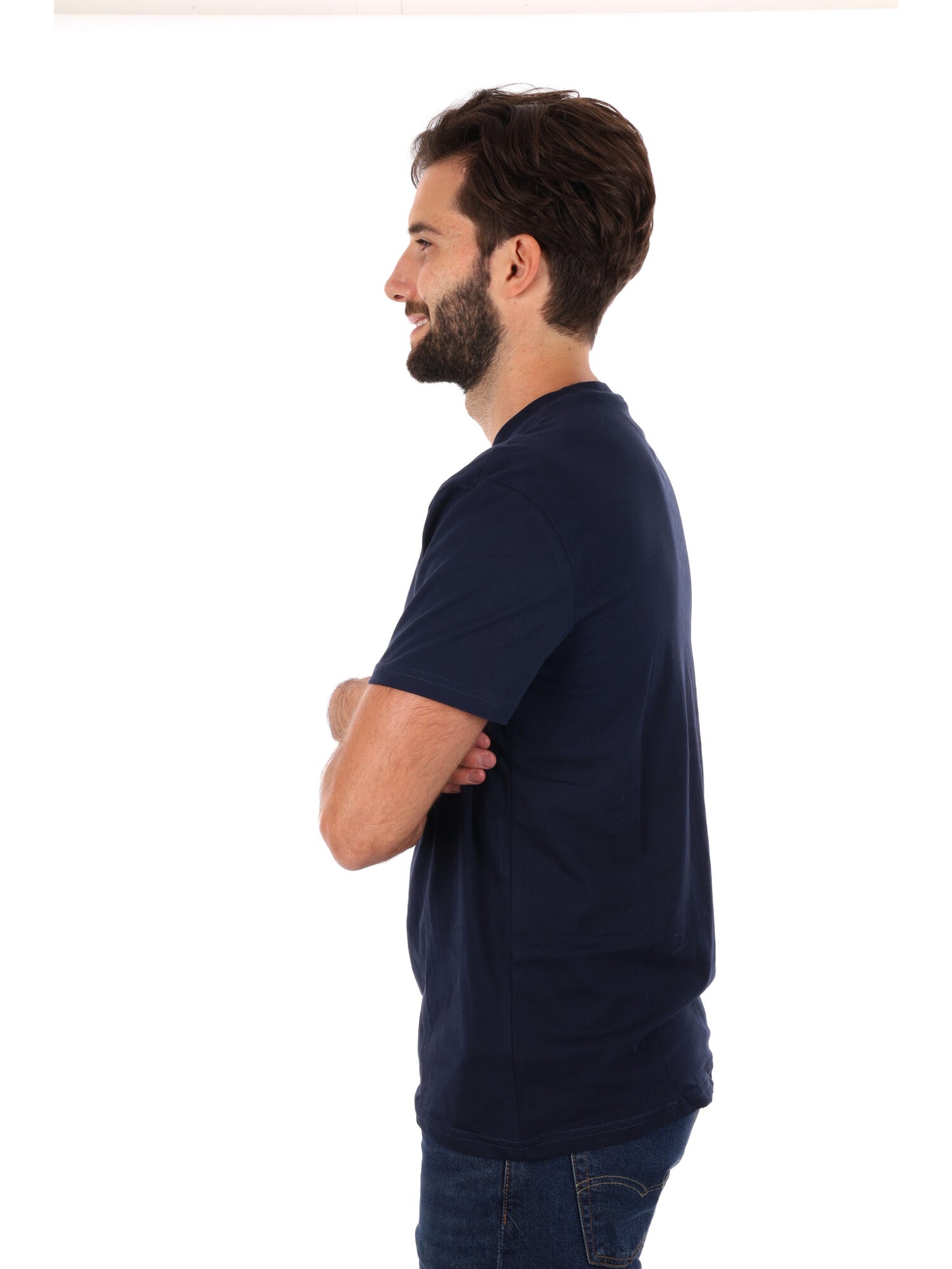 T-SHIRT LOGO LINEARE TOMMY JEANS DA UOMO BLU