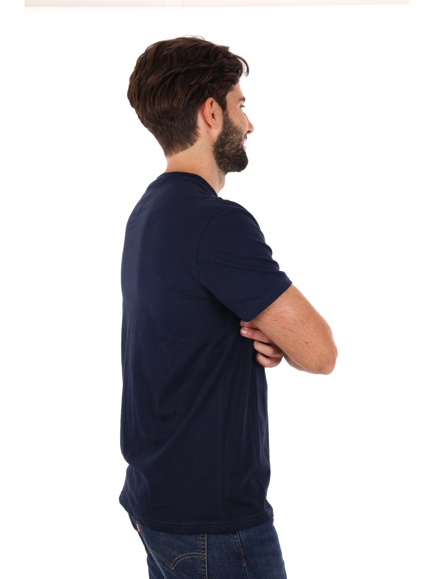 T-SHIRT LOGO LINEARE TOMMY JEANS DA UOMO BLU