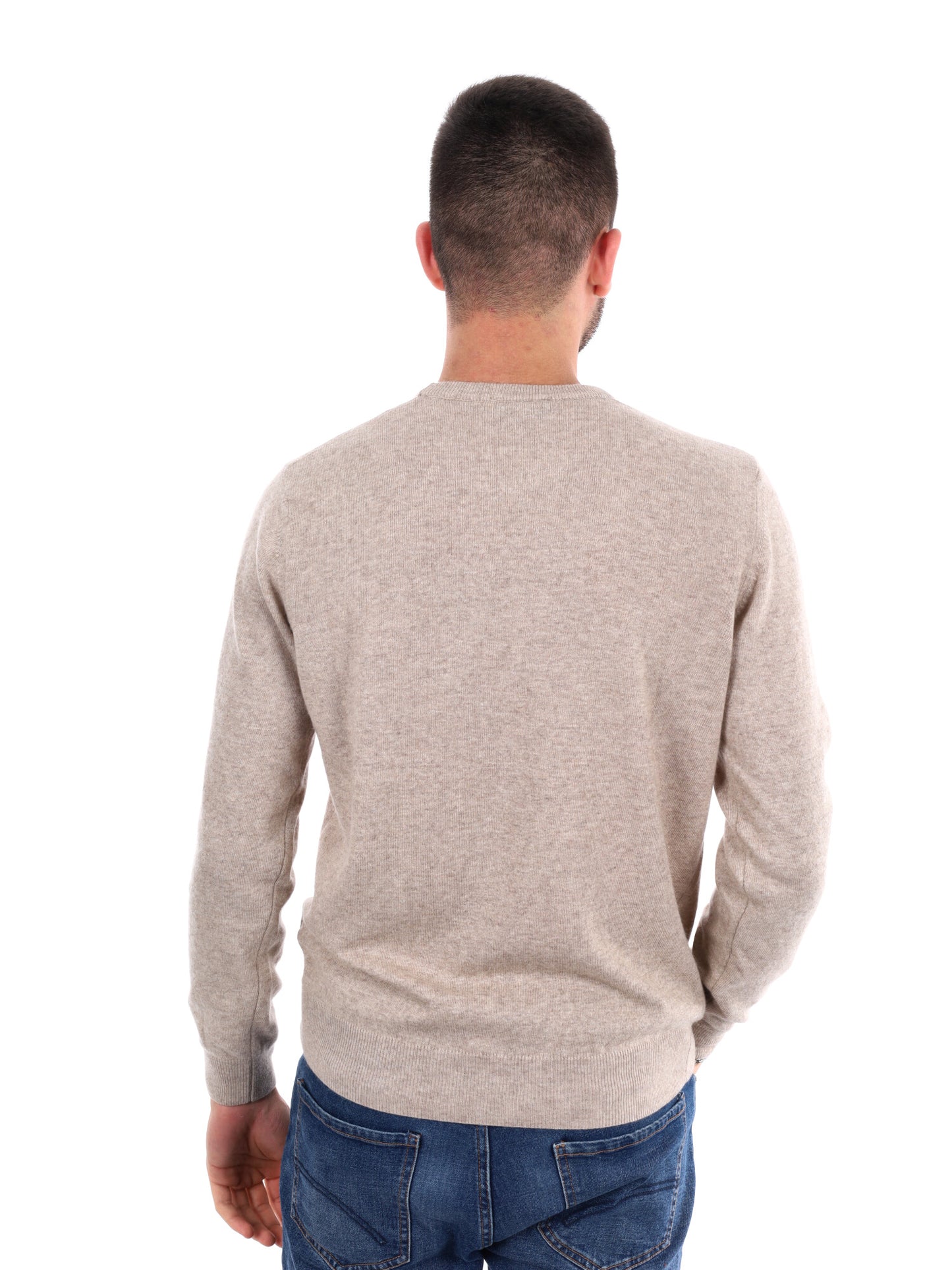 MAGLIA GIROCOLLO FB DA UOMO BEIGE