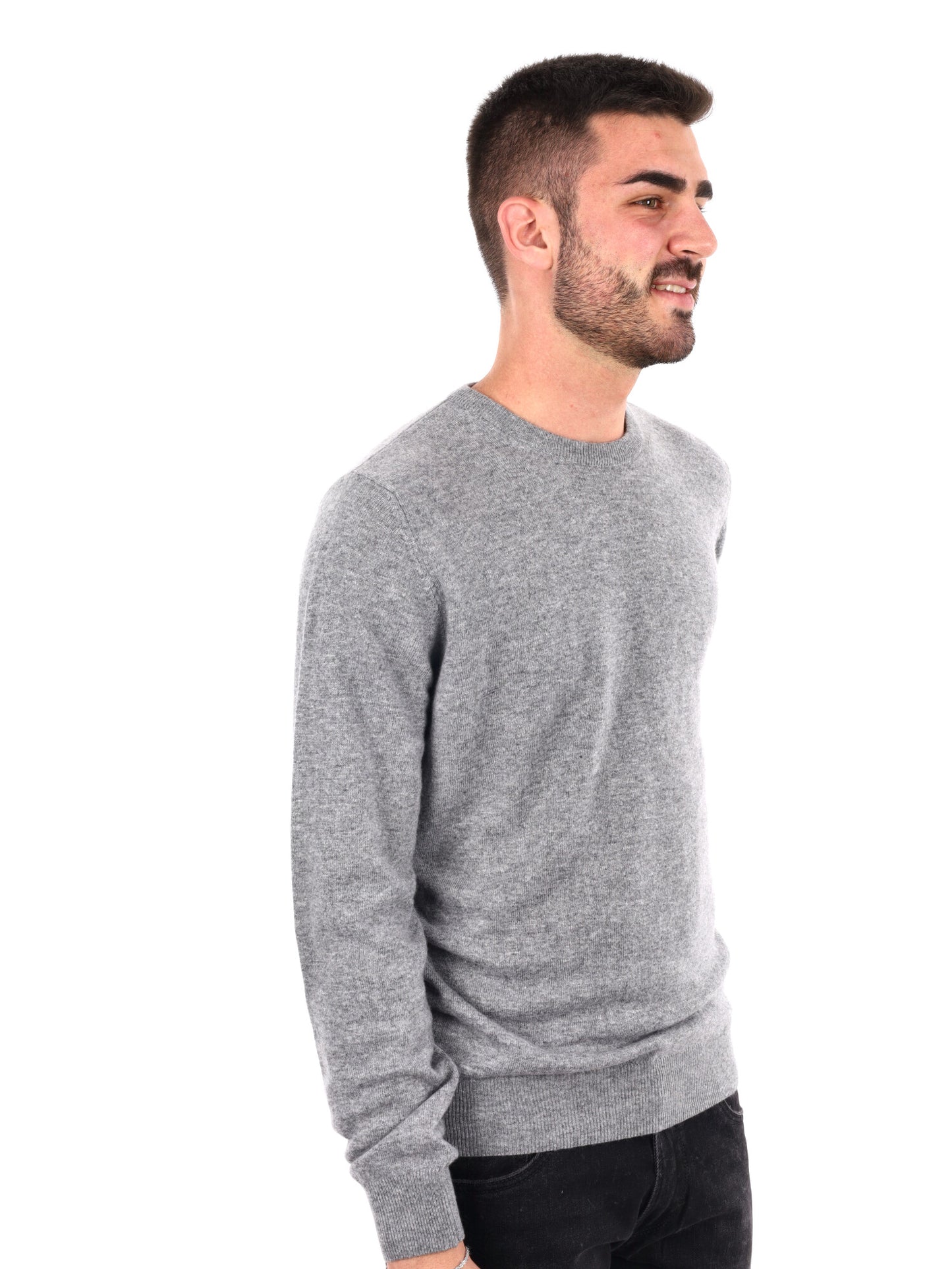 MAGLIA GIROCOLLO FB DA UOMO GRIGIO