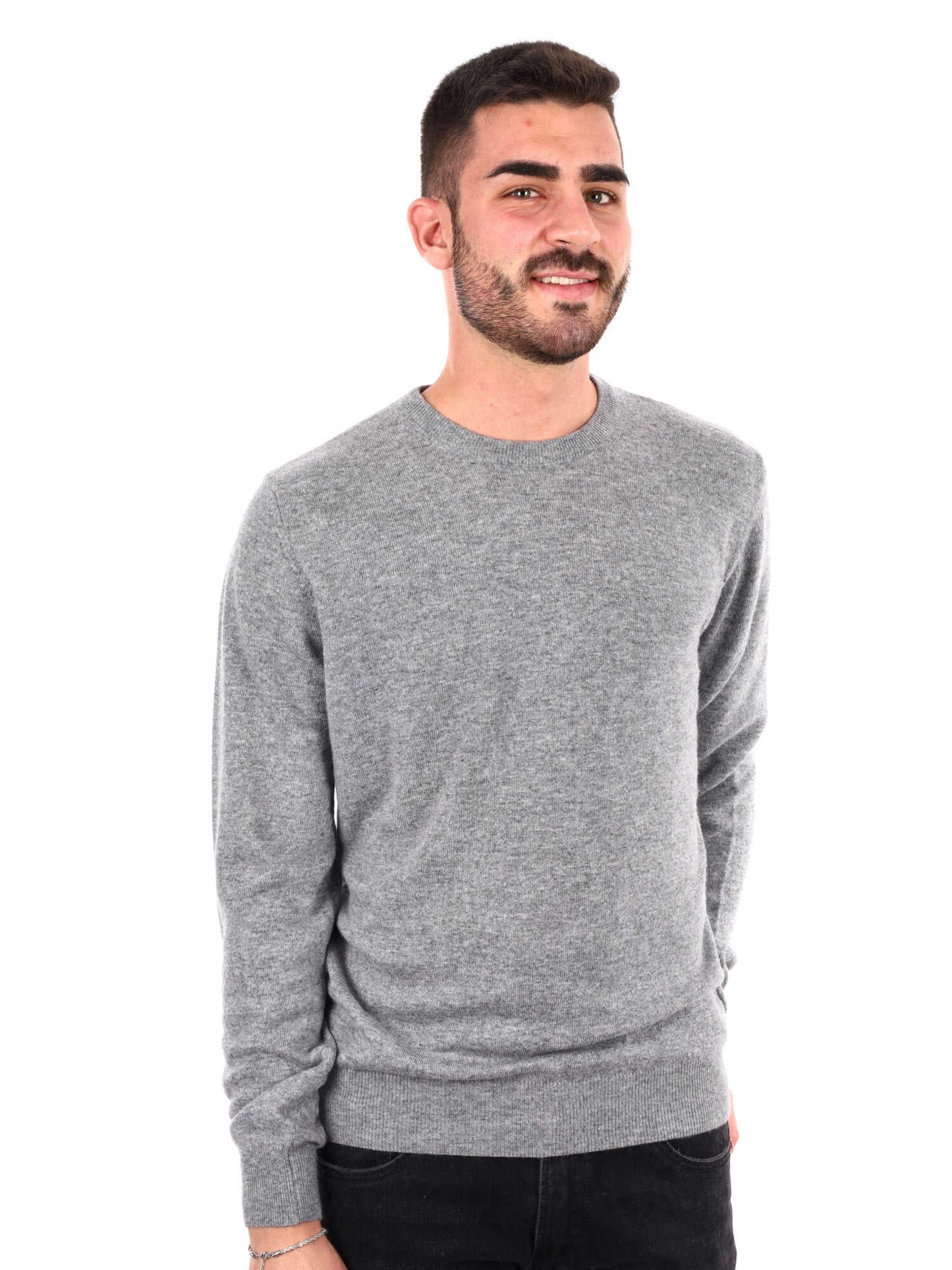 MAGLIA GIROCOLLO FB DA UOMO GRIGIO