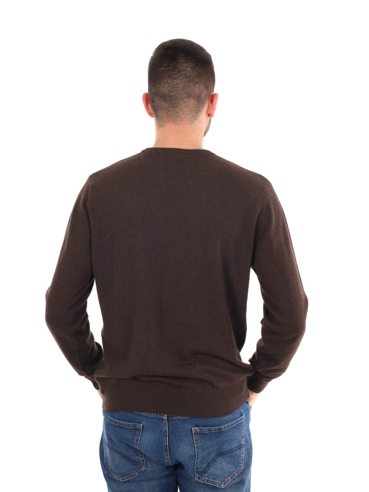 MAGLIA GIROCOLLO FB DA UOMO MARRONE