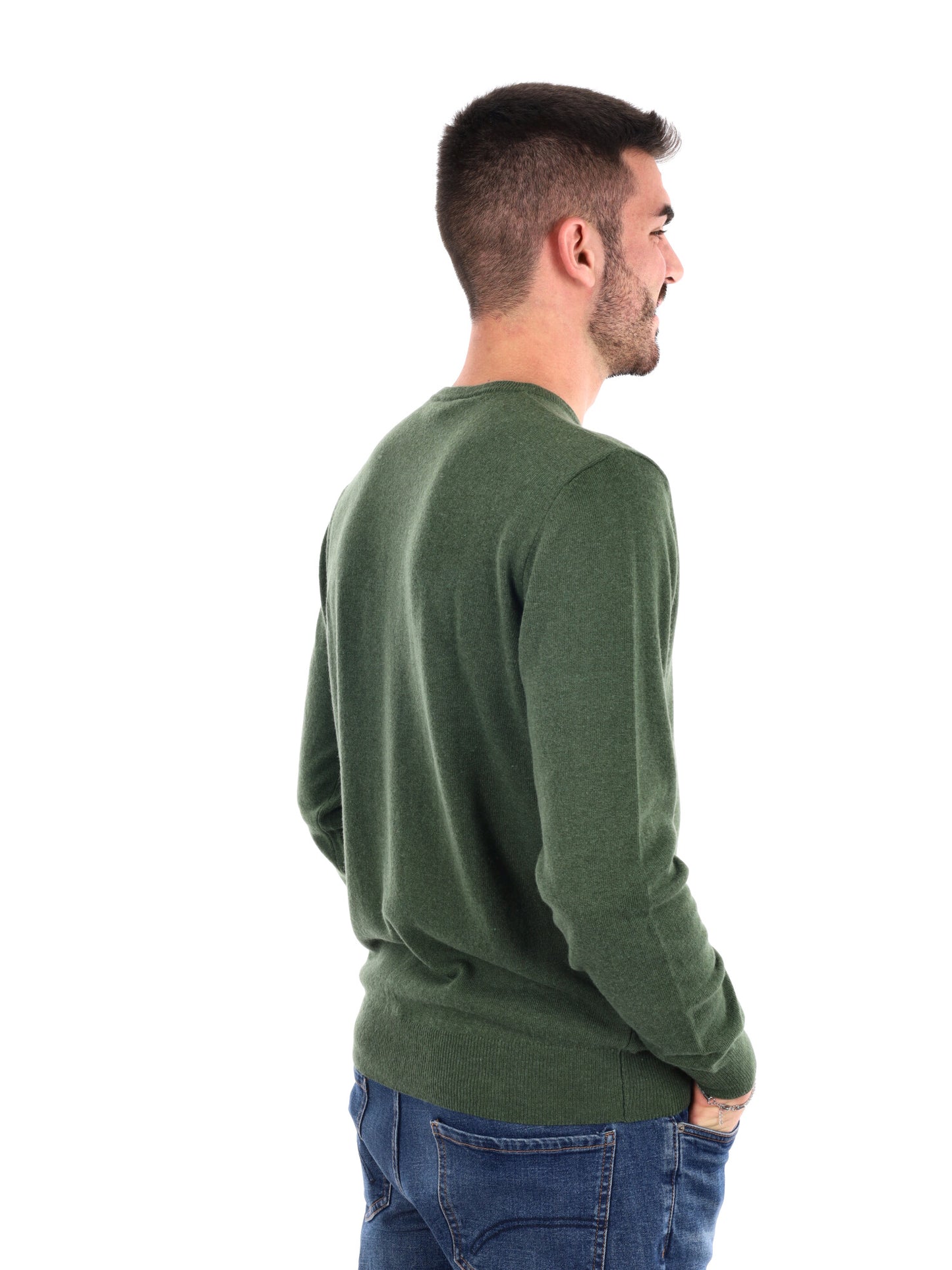 MAGLIA GIROCOLLO FB DA UOMO VERDE