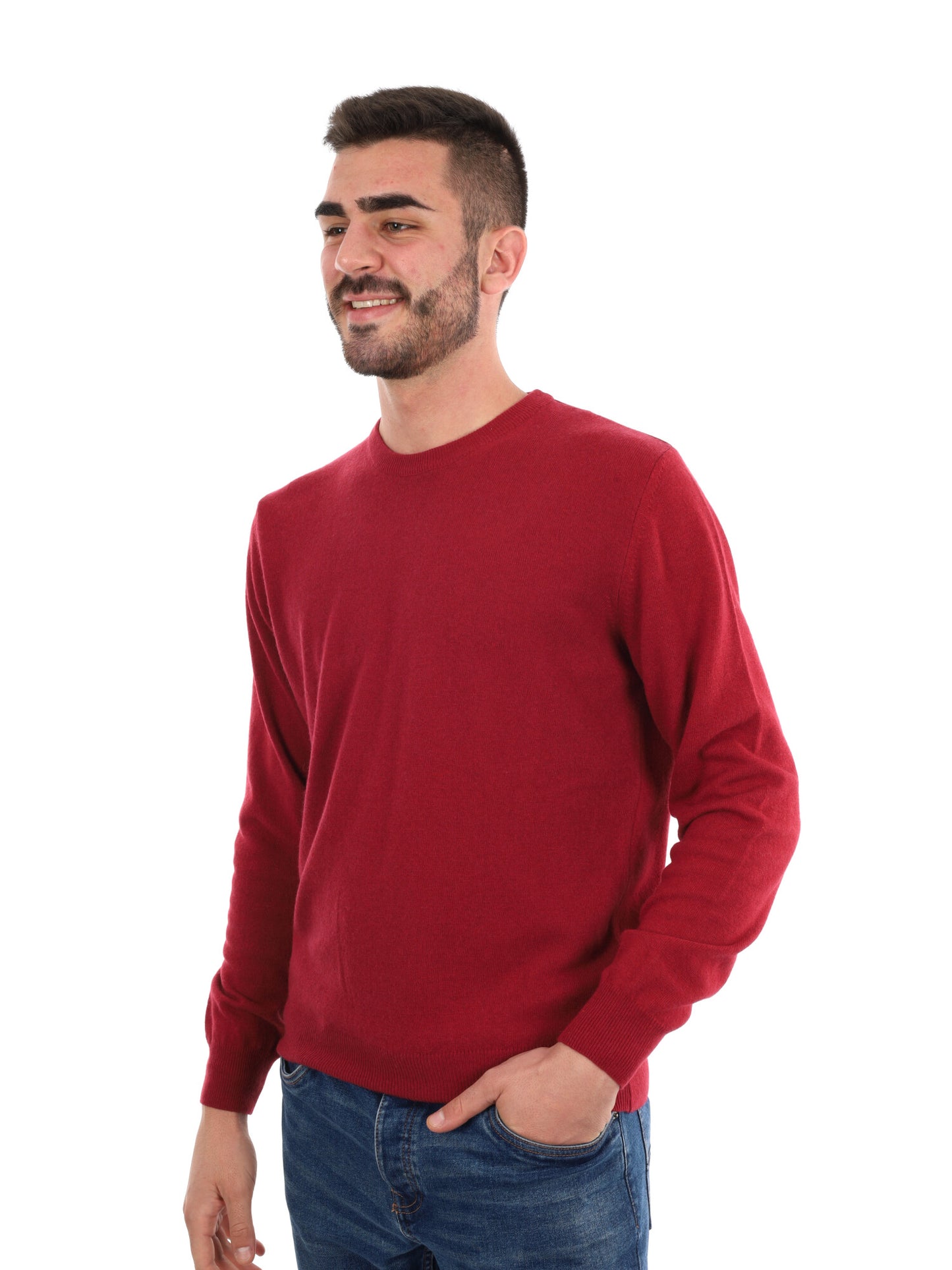 MAGLIA GIROCOLLO FB DA UOMO RUBINO