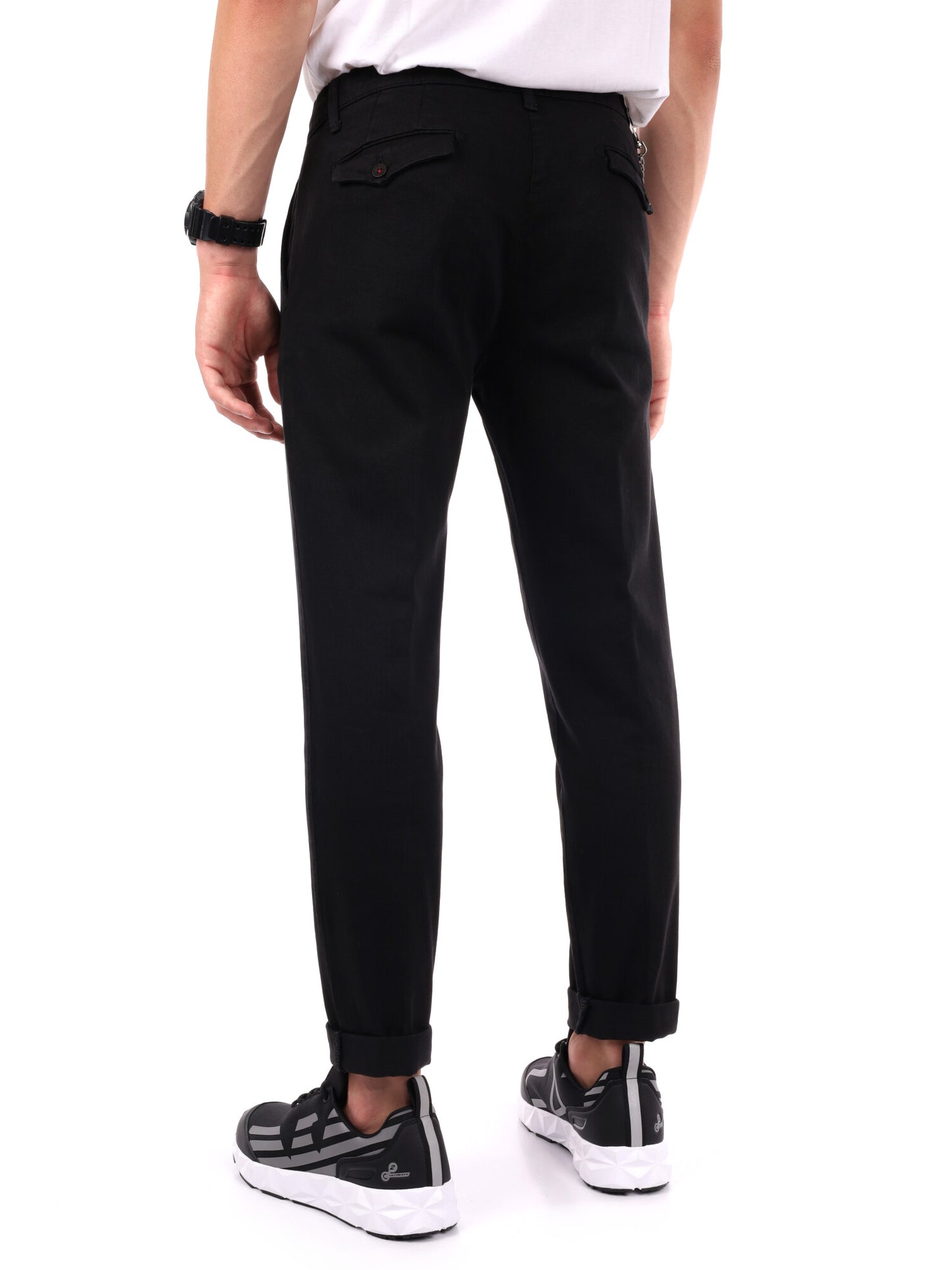 PANTALONE PENCE+CATENA DA UOMO NERO