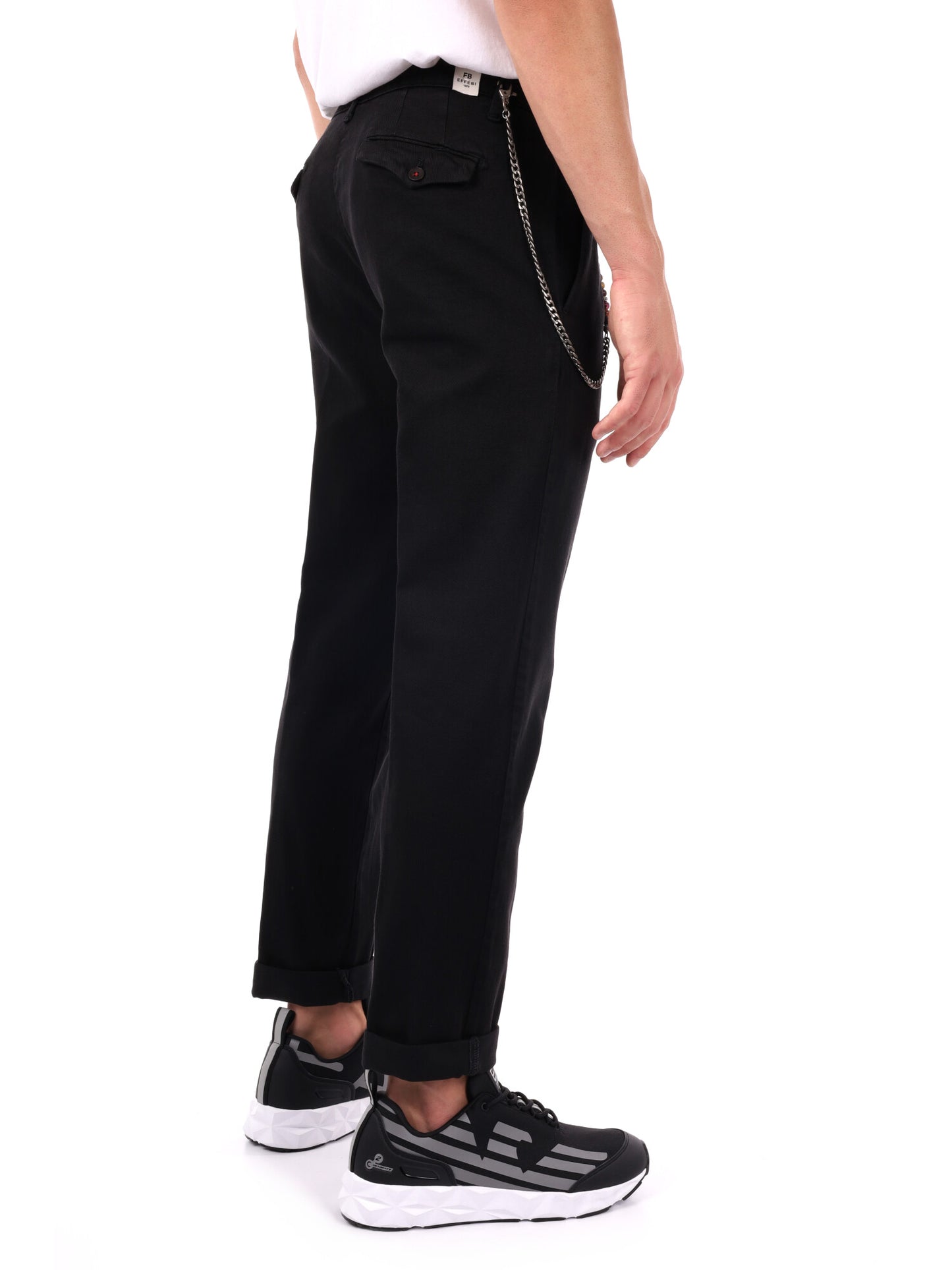 PANTALONE PENCE+CATENA DA UOMO NERO