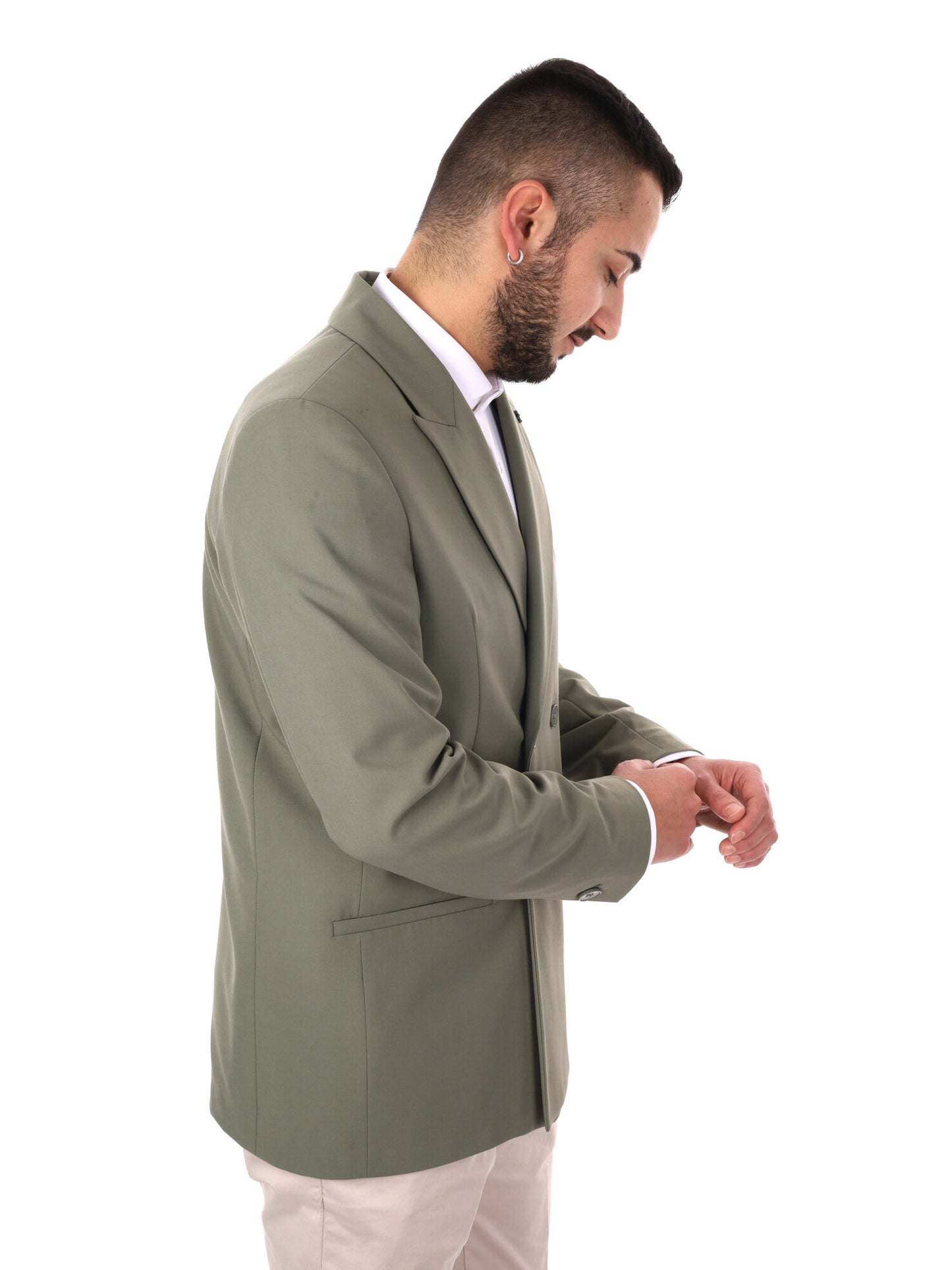 Giacca loose fit Ezio Salvi da uomo in verde per primavera-estate