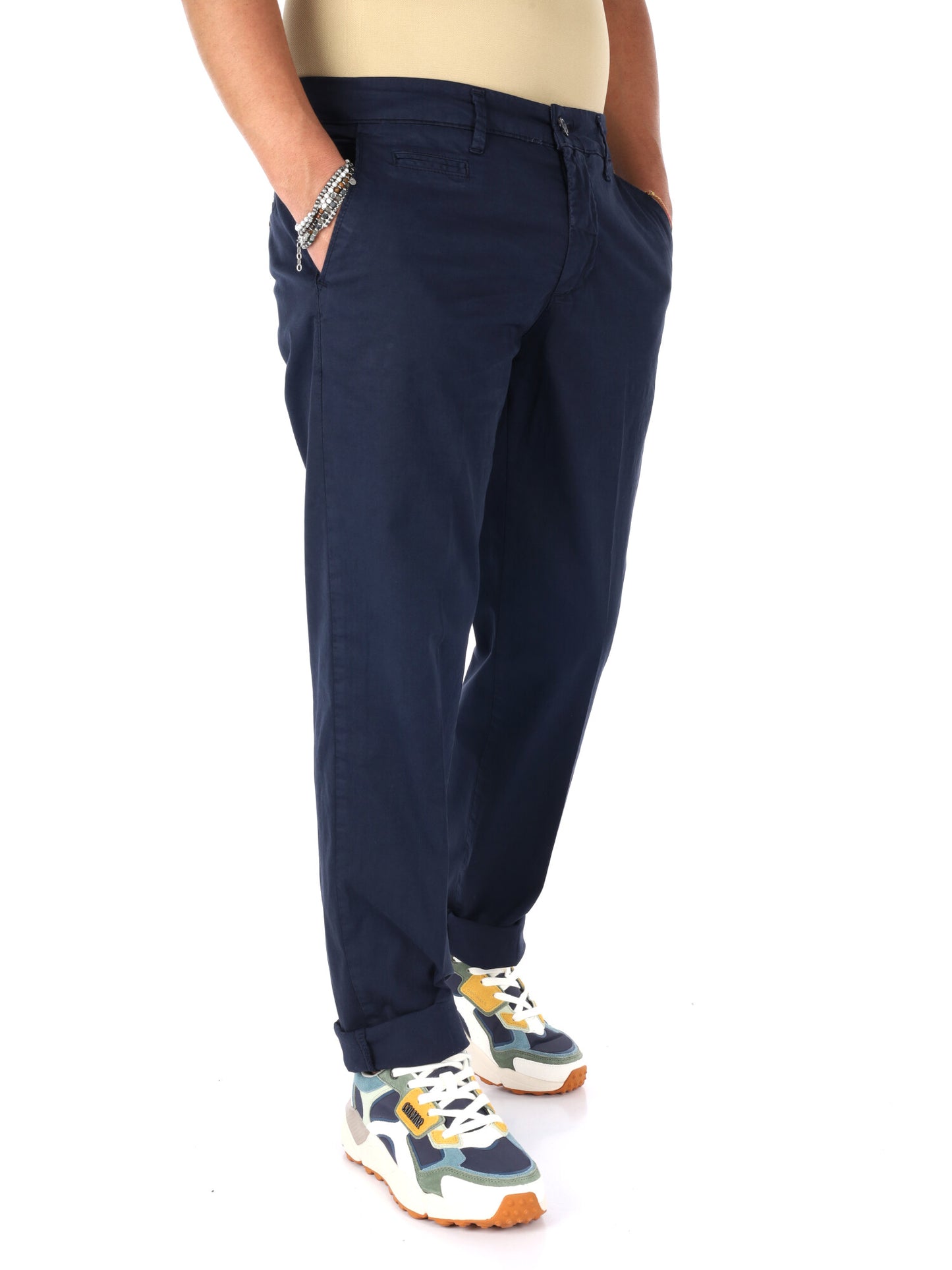 Pantalone da uomo Fb FB1150 blu versatile e comodo per tutti i giorni