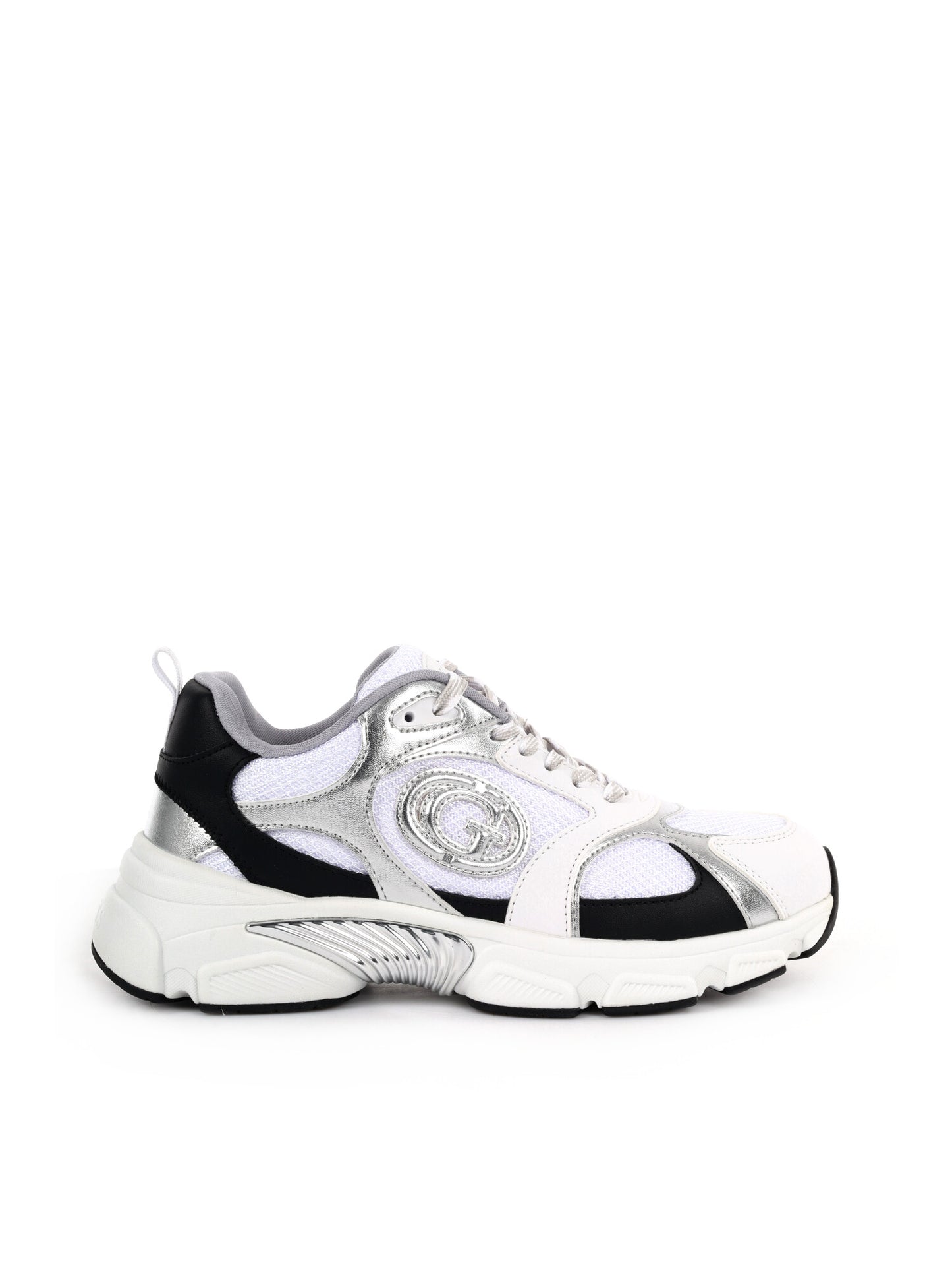 STRINGATA SNEAKER IBITHA GUESS DA DONNA BIANCO ARGENTO