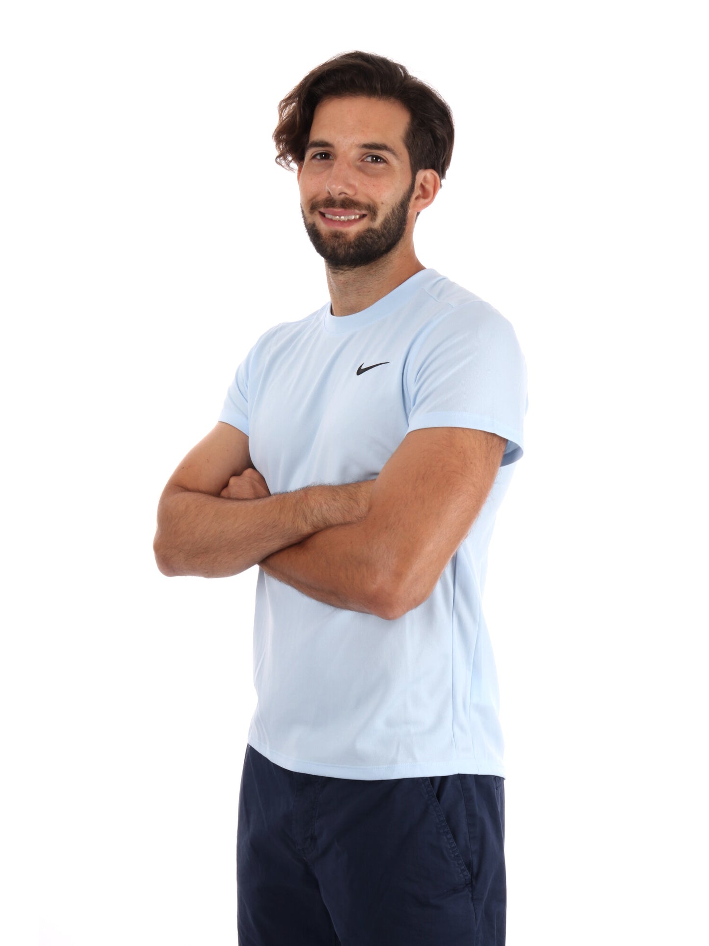 T-SHIRT DA TENNIS DRI-FIT NIKE DA UOMO CELESTE