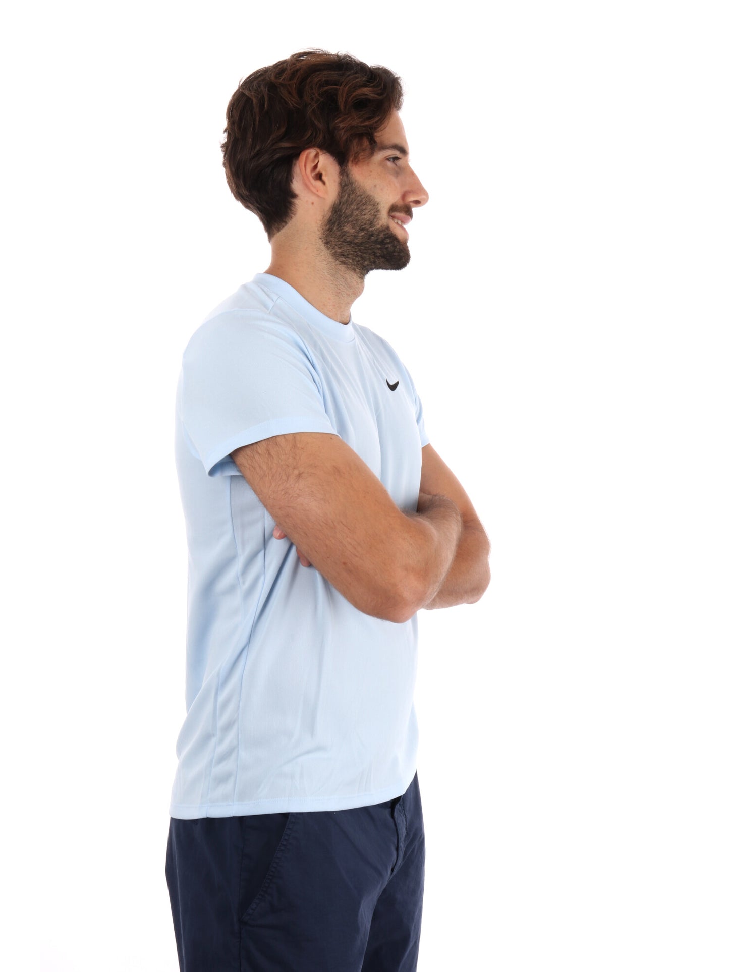 T-SHIRT DA TENNIS DRI-FIT NIKE DA UOMO CELESTE