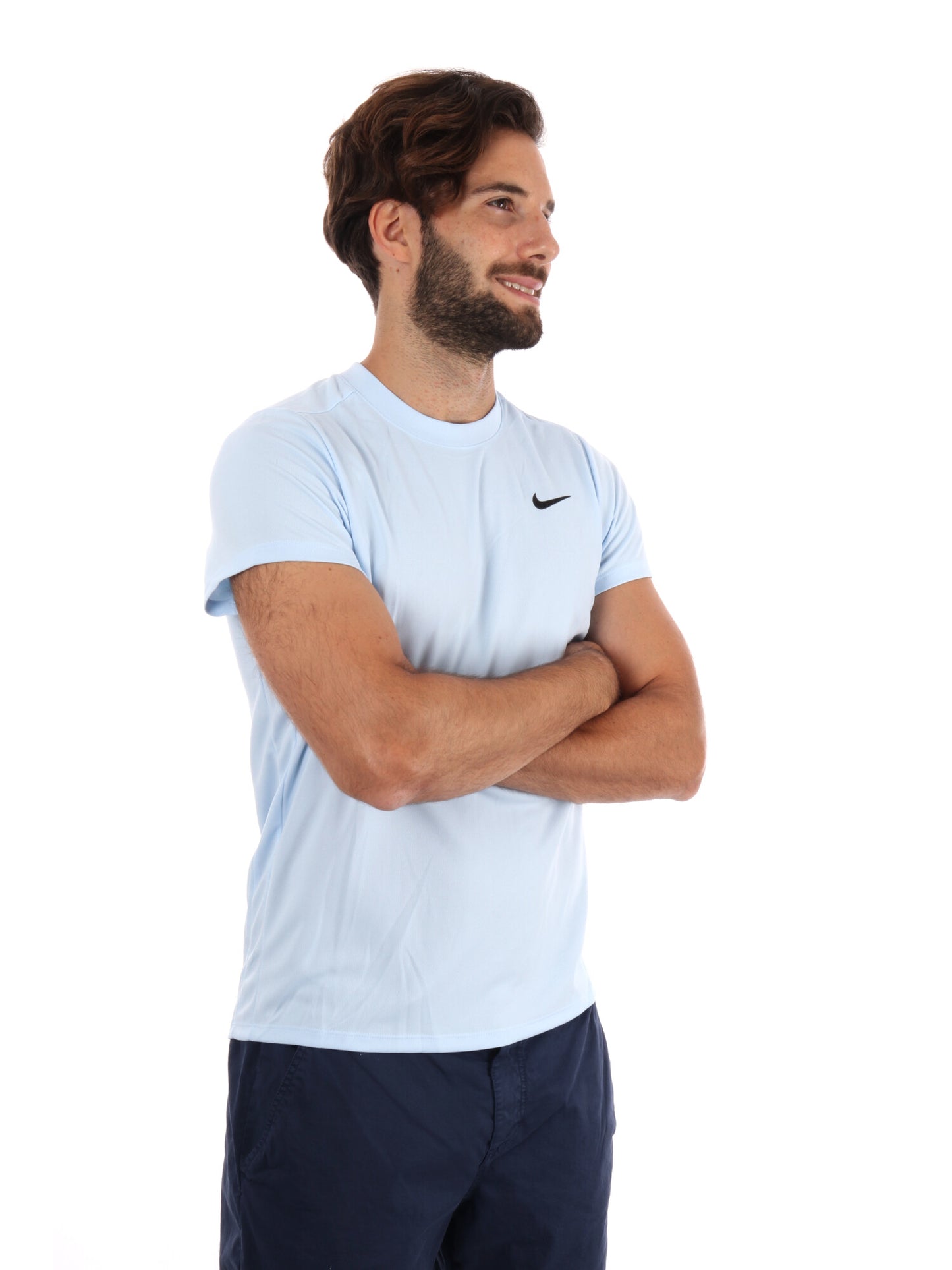 T-SHIRT DA TENNIS DRI-FIT NIKE DA UOMO CELESTE