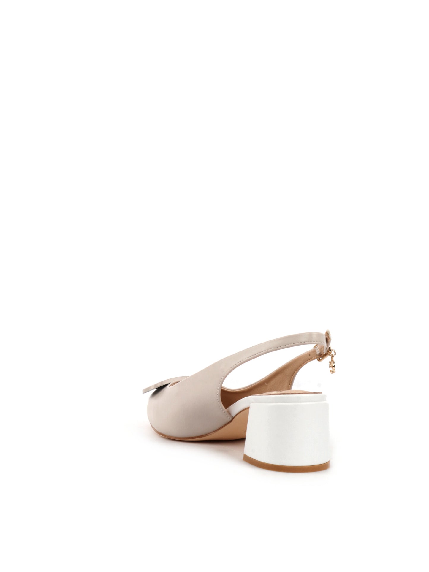 SLINGBACK BICOLOR CLYO' DA DONNA BIANCO BEIGE