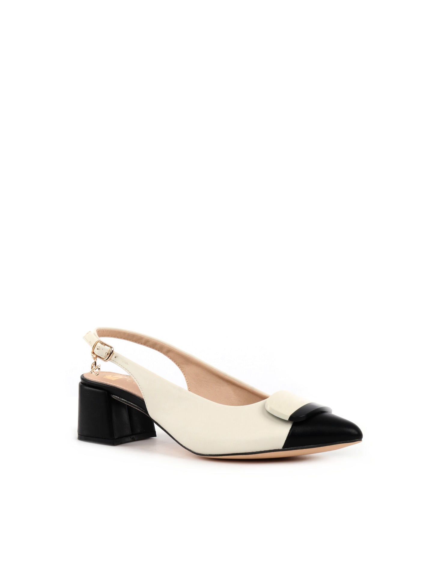 SLINGBACK BICOLOR CLYO' DA DONNA NERO BEIGE