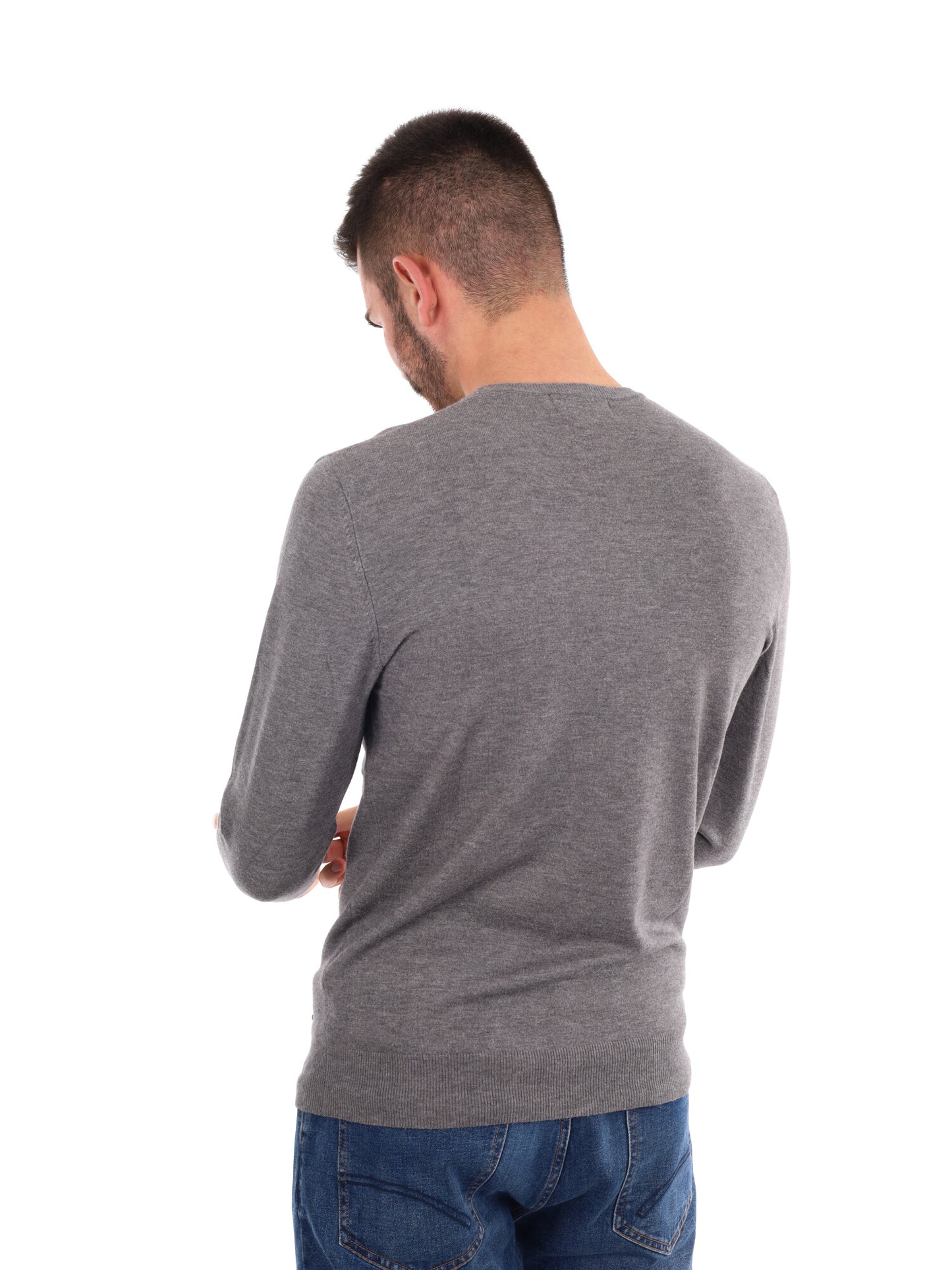 MAGLIA GIROCOLLO GIANNI LUPO DA UOMO  GRIGIO SCURO